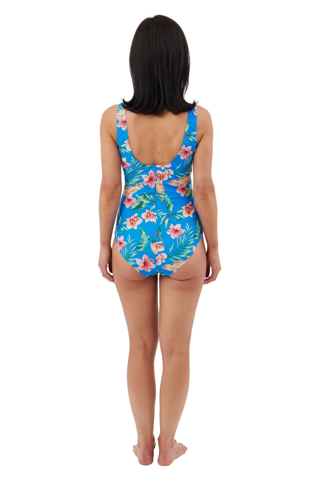 Oyster Bay Tropical Wrap Swimsuit - Cobalt Blue 2 Shaws Department Stores