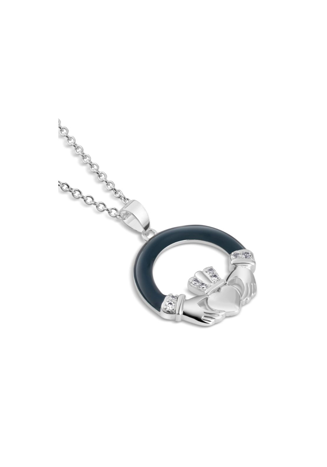 Silver Plated Cladagh Pendant - Silver