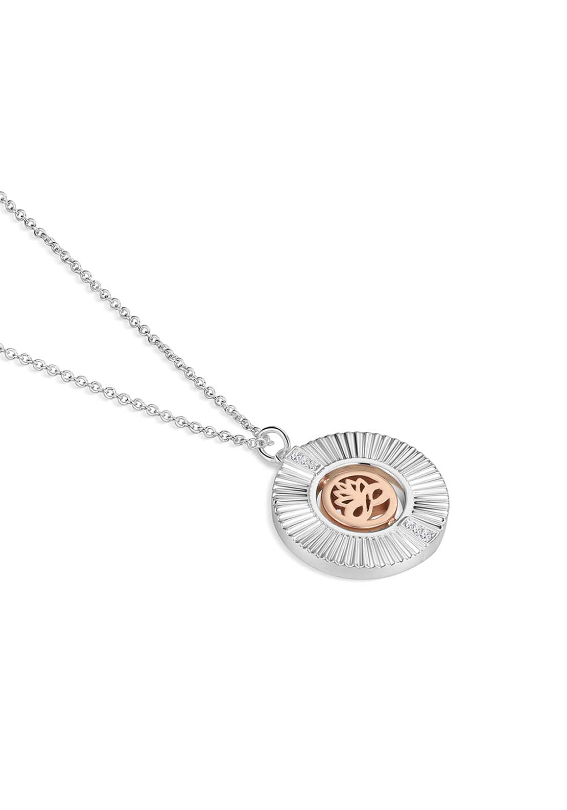 Silver Rose Goldplate Pendant - Silver