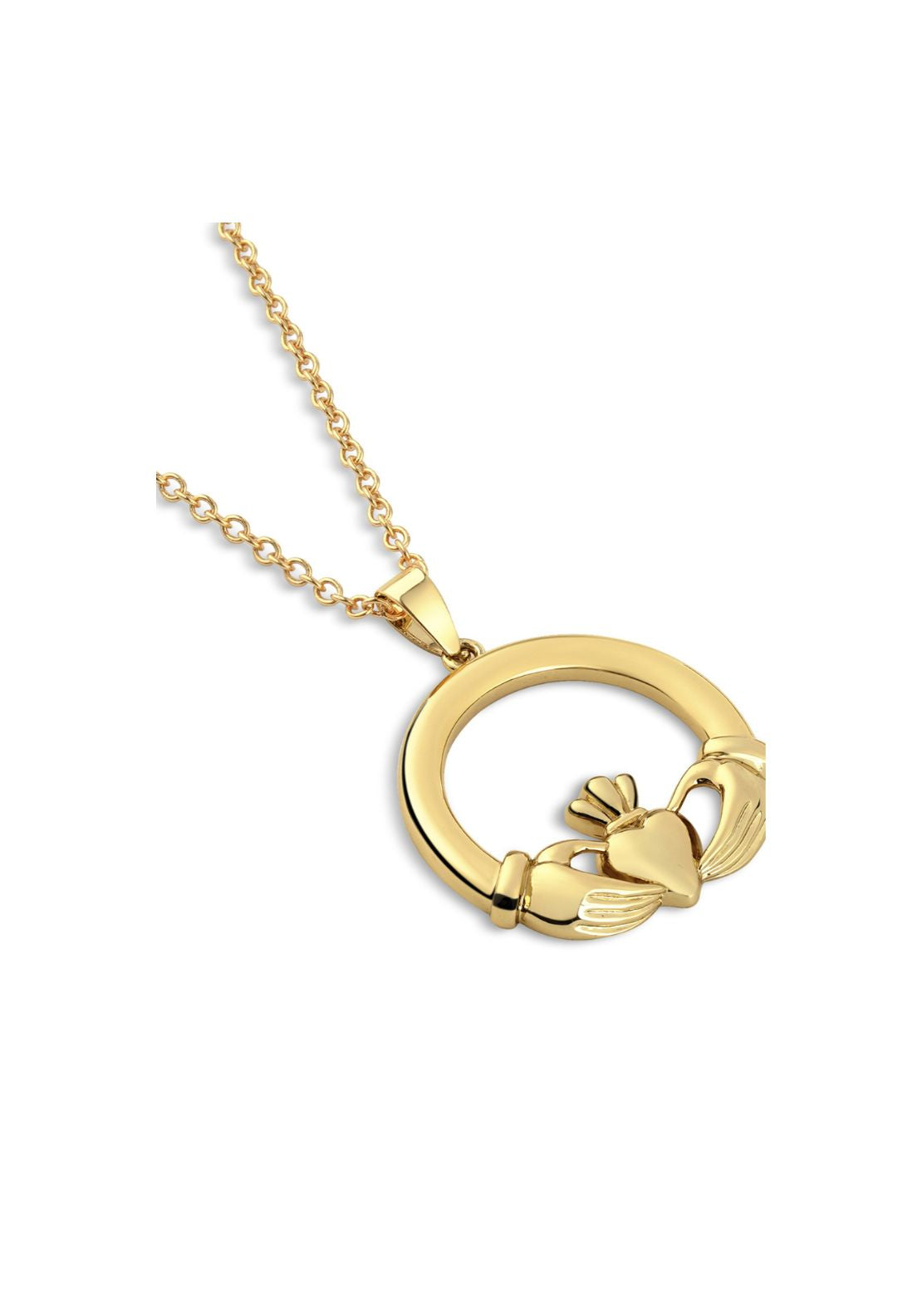 Gold Plated Cladagh Pendant - Gold