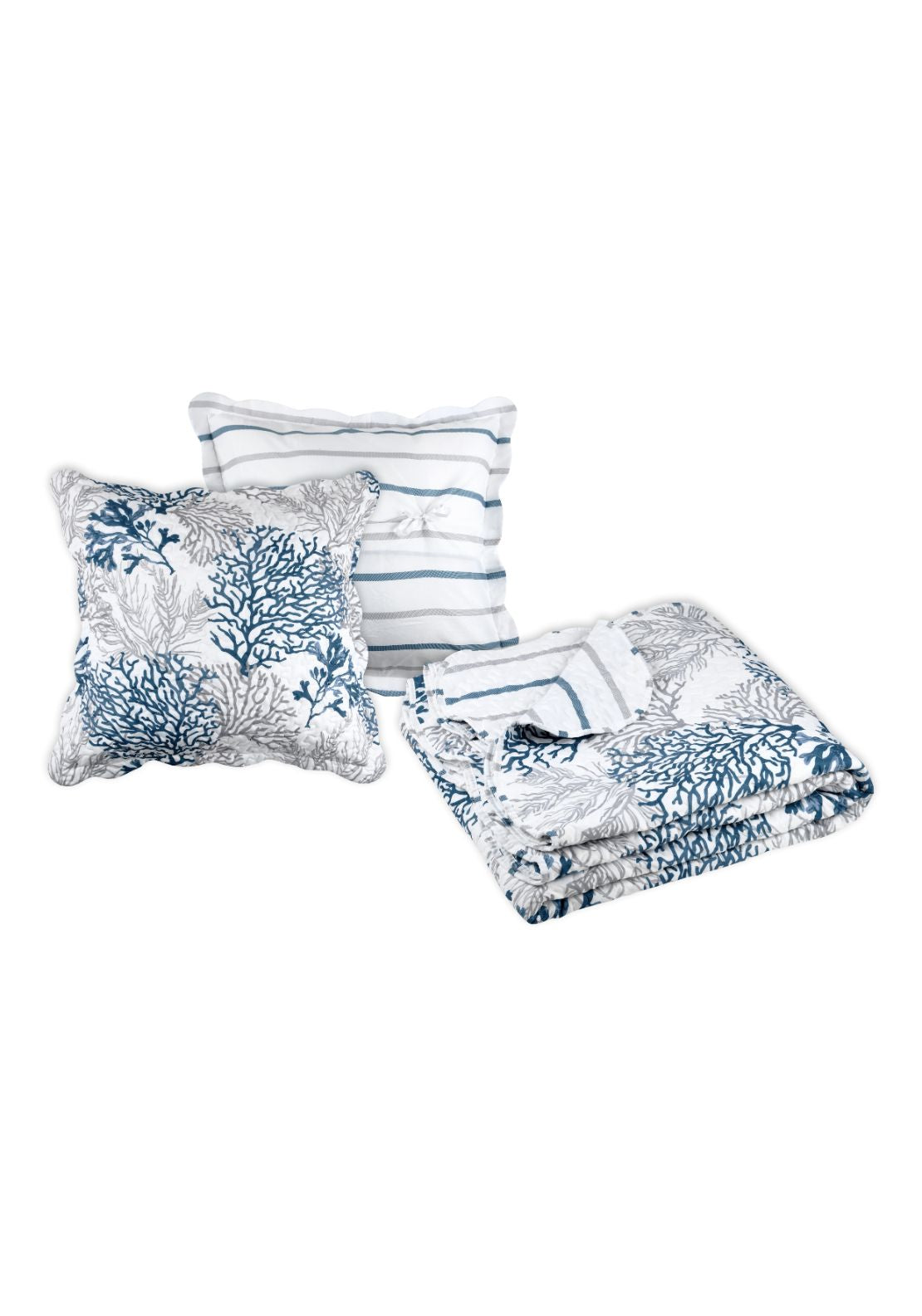 The Home Collection Bedspread Set - Gray 2 Shaws Department Stores