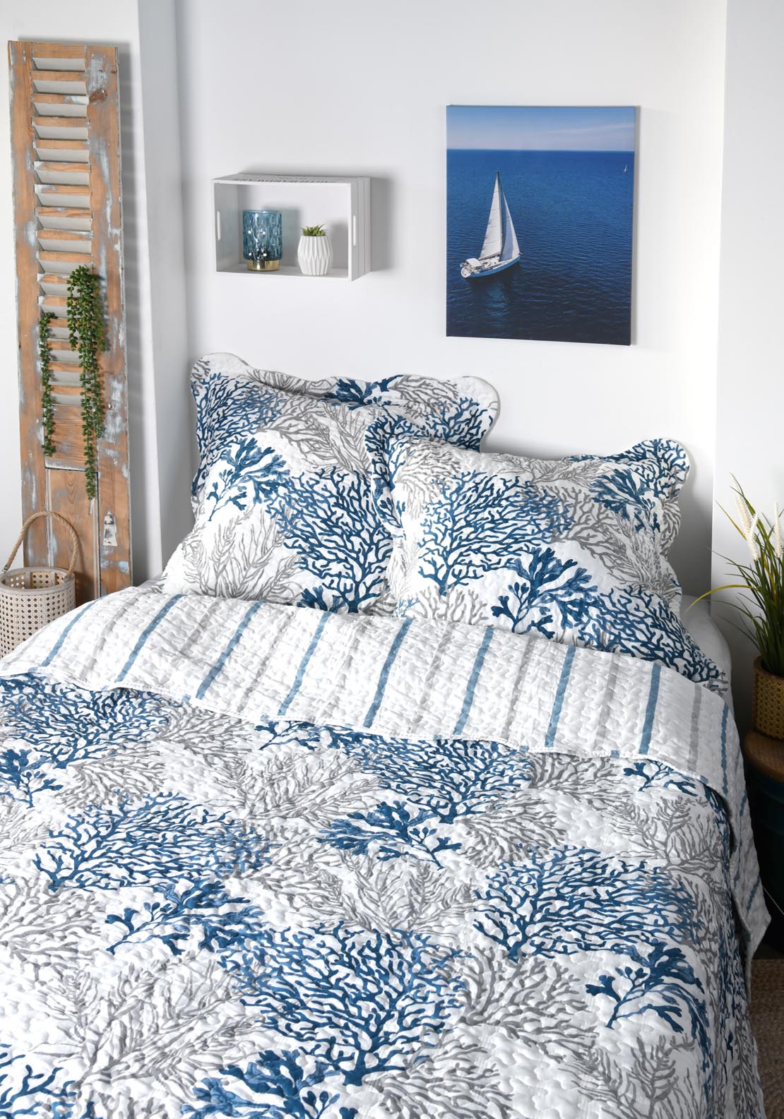 The Home Collection Bedspread Set - Gray 1 Shaws Department Stores