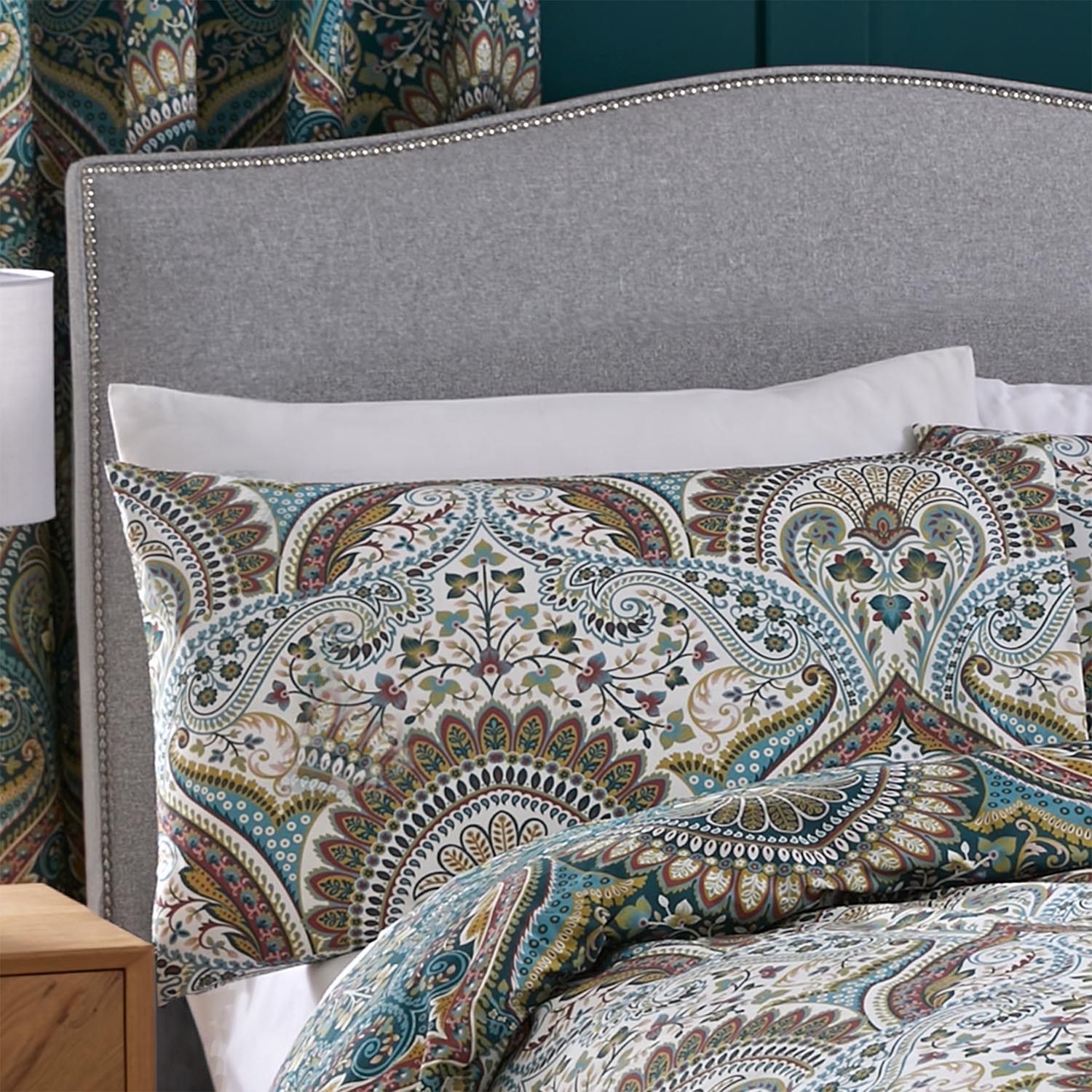 The Home Collection Palace Paisley Duvet Cover Set - Teal 8 Shaws Department Stores