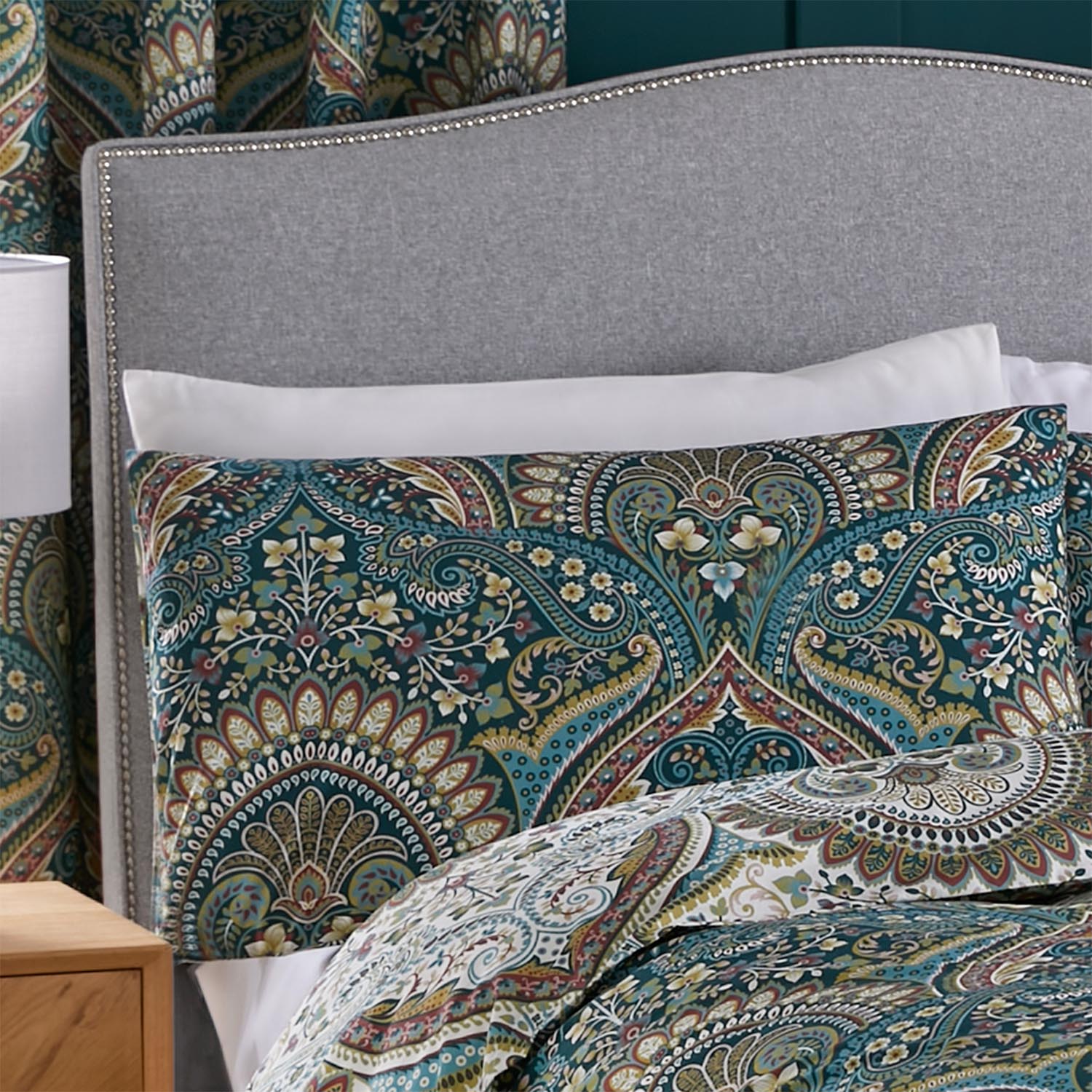 The Home Collection Palace Paisley Duvet Cover Set - Teal 4 Shaws Department Stores