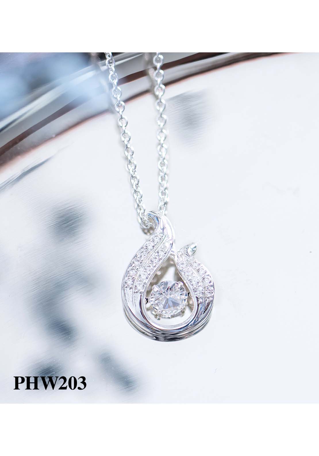 Newbridge Jewellery Teardrop Twist Pendant - Silver 1 Shaws Department Stores