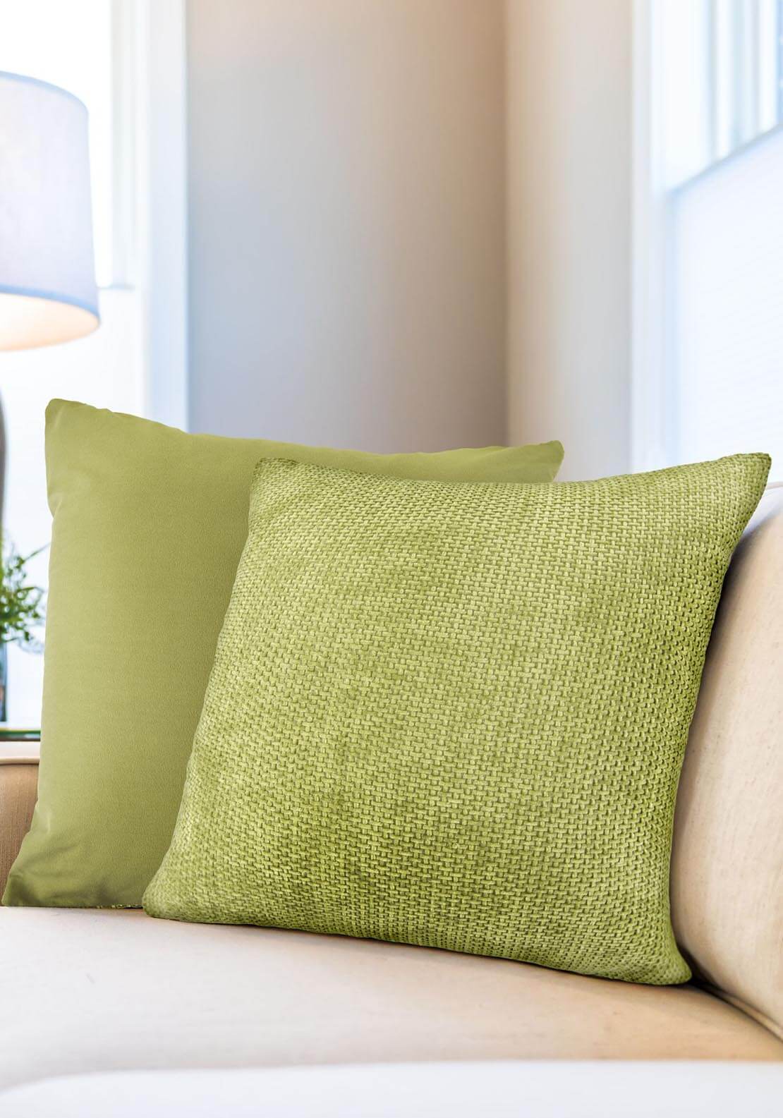 The Home Collection Portland Cushion 17&quot; x 17&quot; - Sage Green 1 Shaws Department Stores