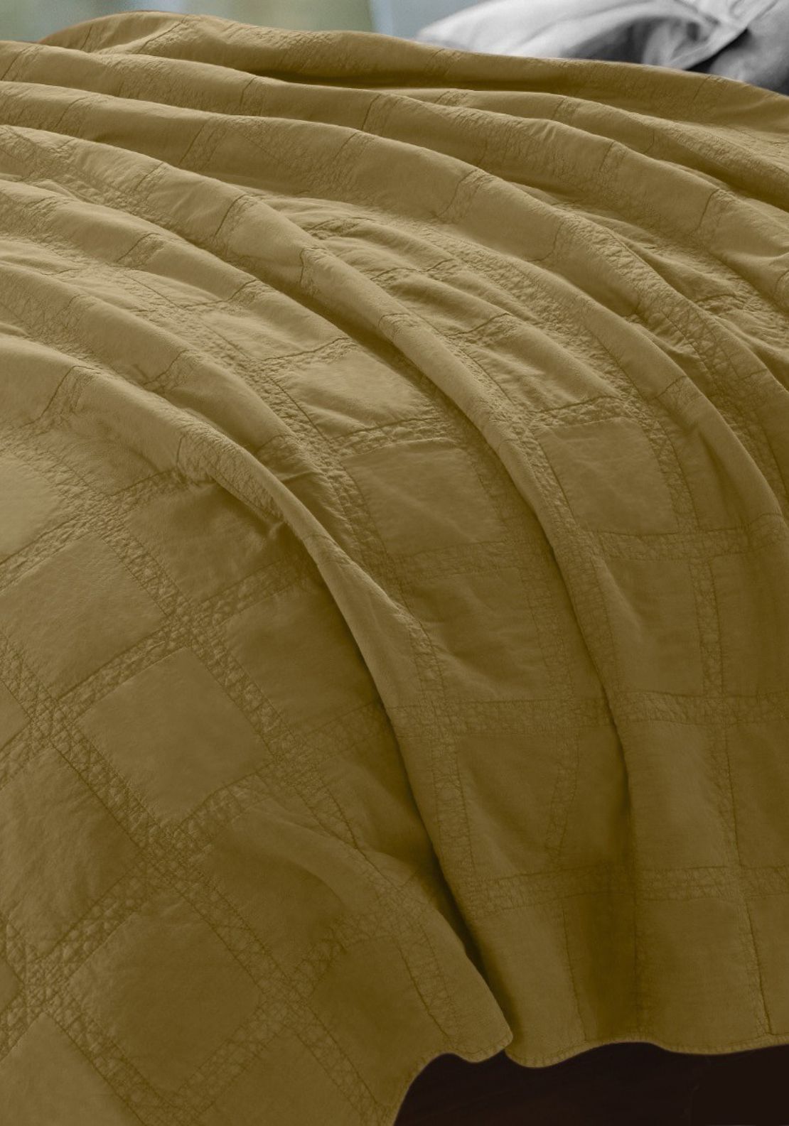 The Home Collection 100% Cotton Portland Throw - Yellow 2 Shaws Department Stores