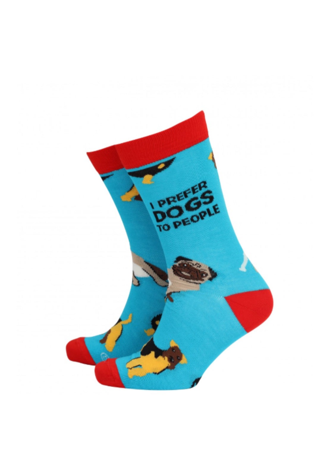 Sock Therapy I Prefer Dogs Socks - Blue / Red 1 Shaws Department Stores