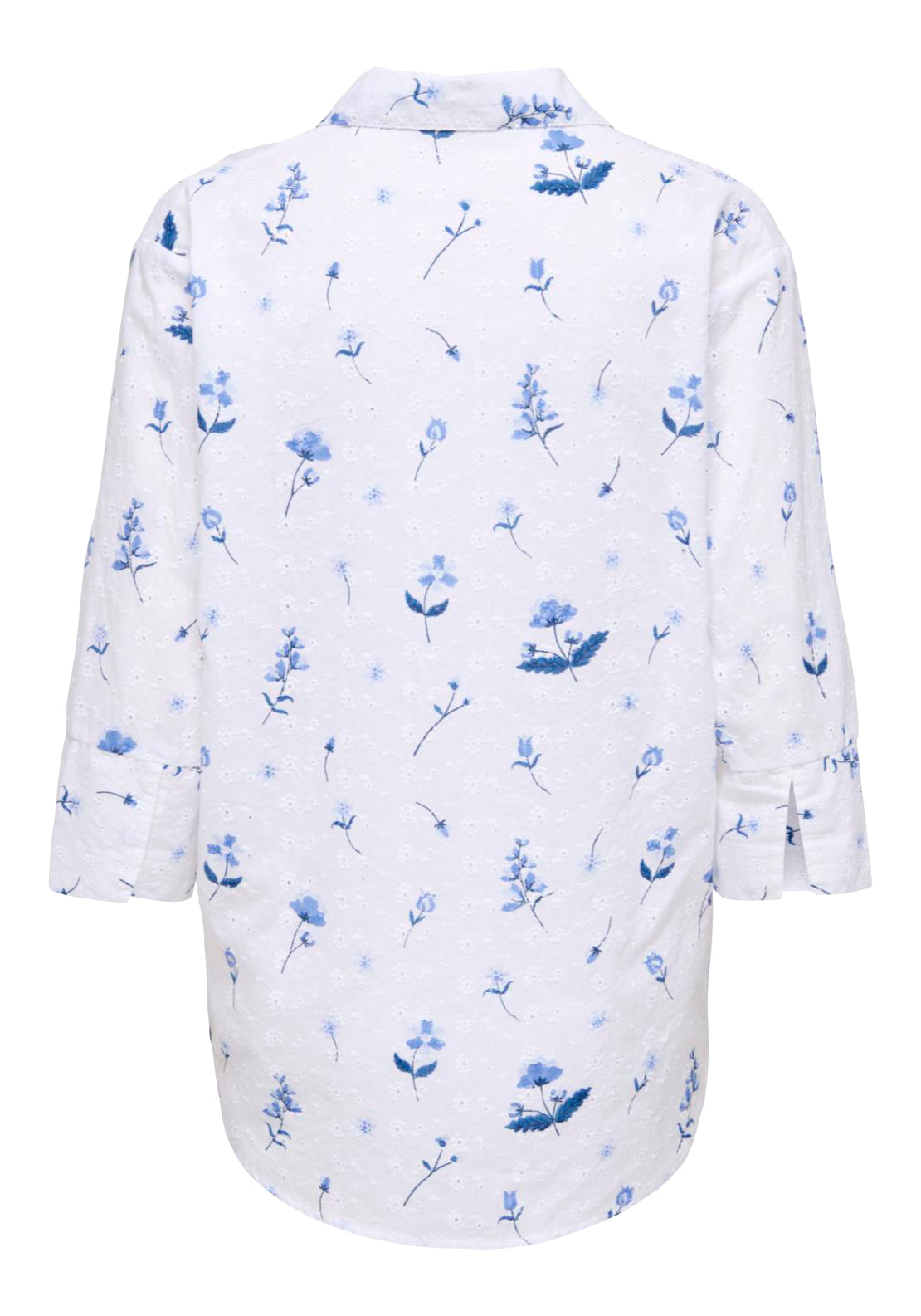 Jdy Tallie 7/8 Anglaise Shirt - Cloud Dancer/small Flower 2 Shaws Department Stores