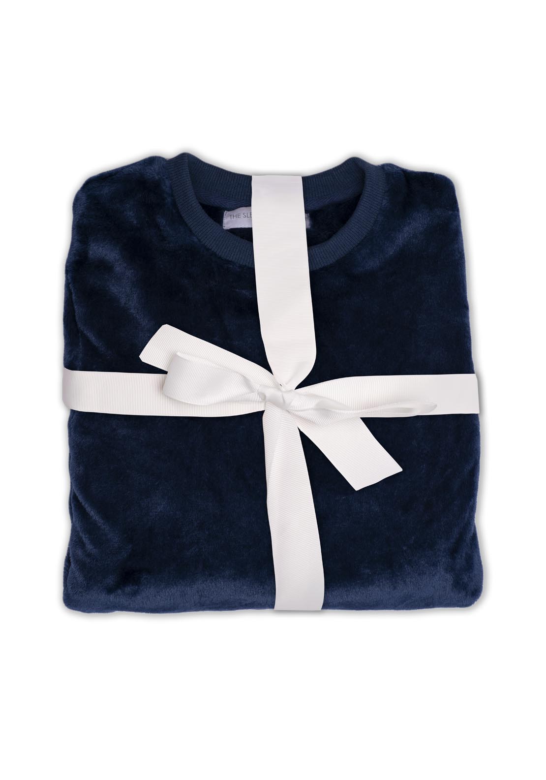 Plain Navy Check Pyjama Set - Blue