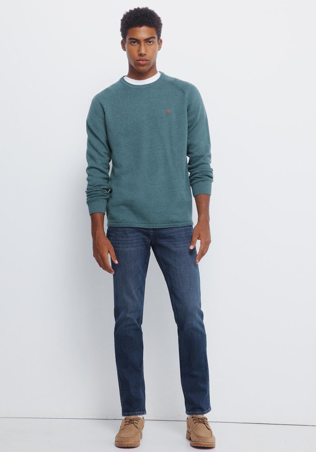 Springfield Rolled Neck Jumper - Blue 4 Shaws Department Stores