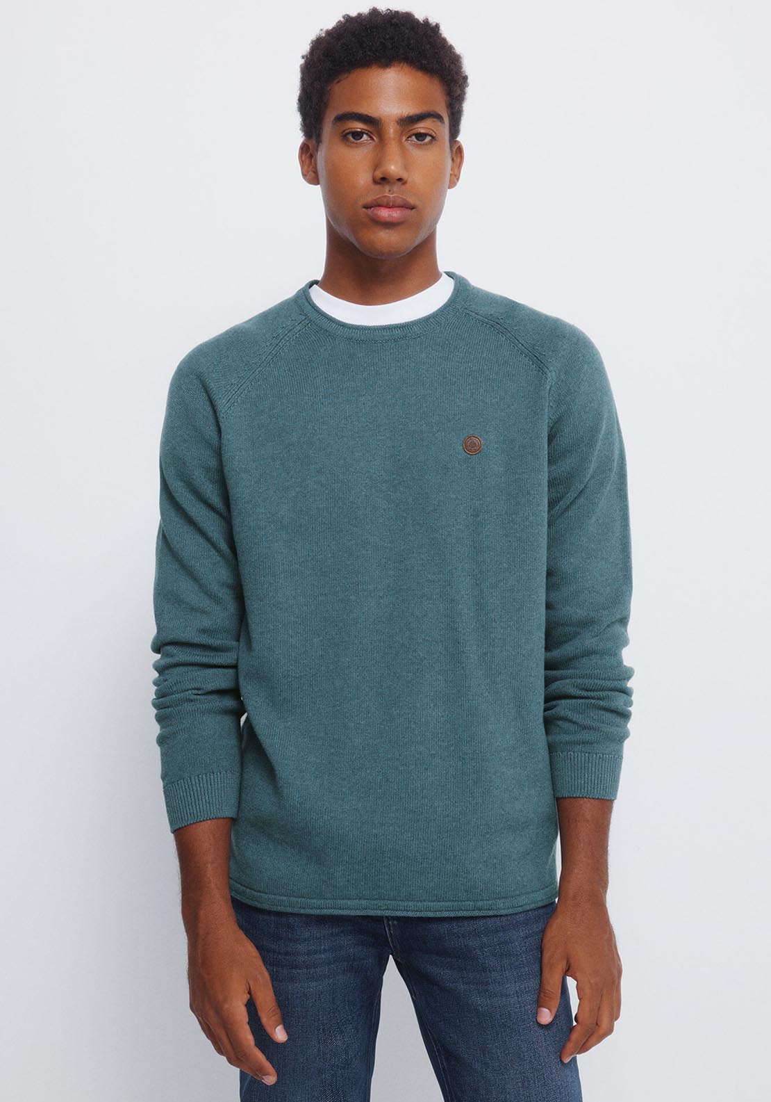 Springfield Rolled Neck Jumper - Blue 1 Shaws Department Stores