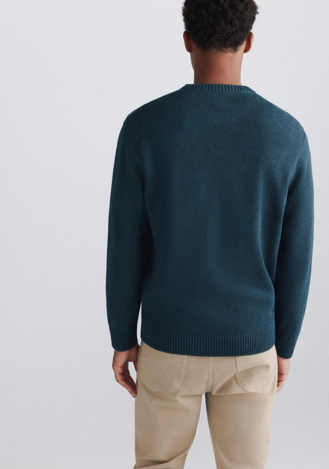 Crew Neck Basic Knit - Blue
