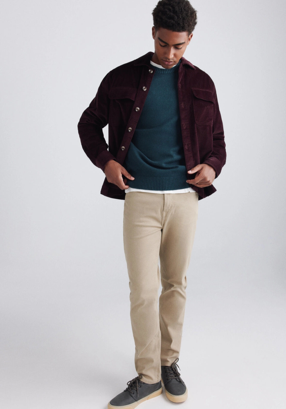 Crew Neck Basic Knit - Blue
