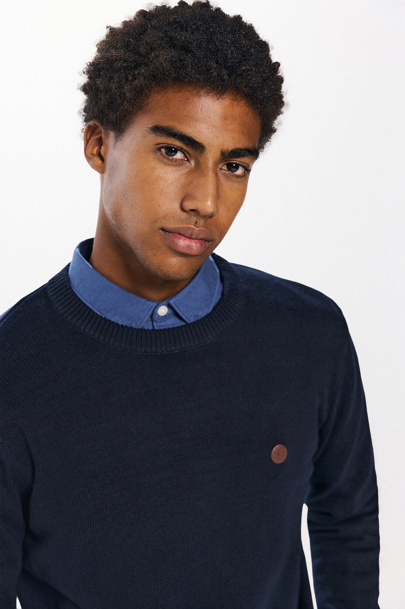 Springfield Plain Colour Jumper - Navy 4 Shaws Department Stores