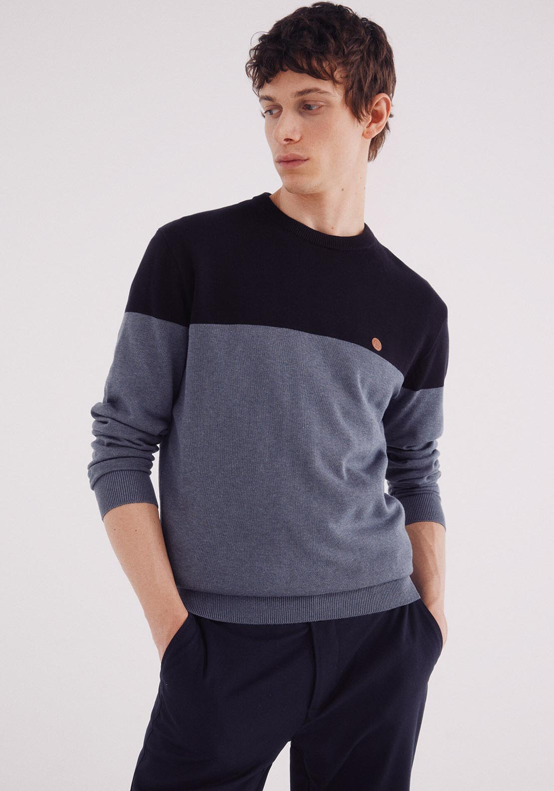 Crew Neck Jumper - Blue