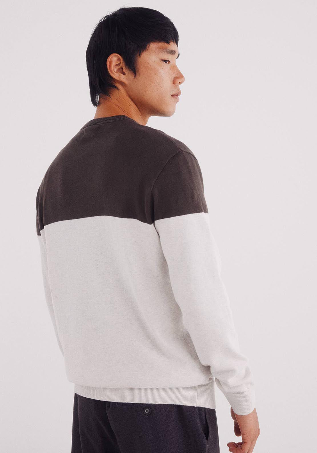 Crew Neck Jumper - Beige