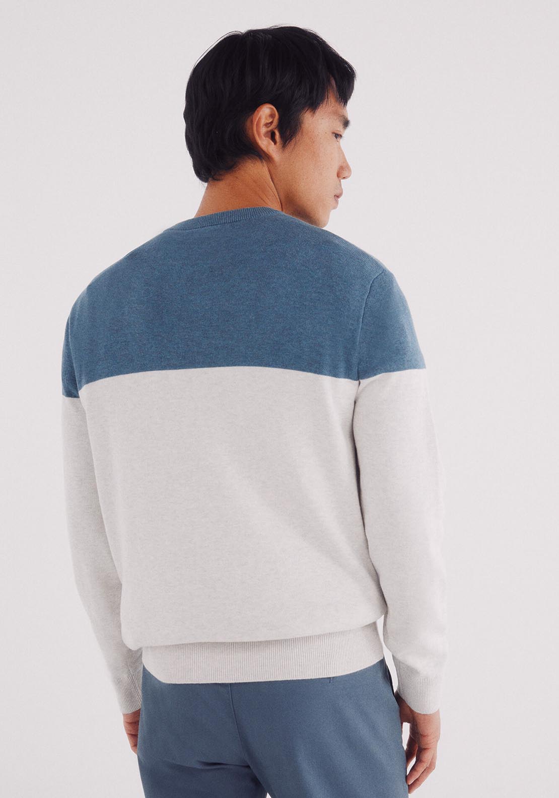 Crew Neck Jumper - Grey / Silver