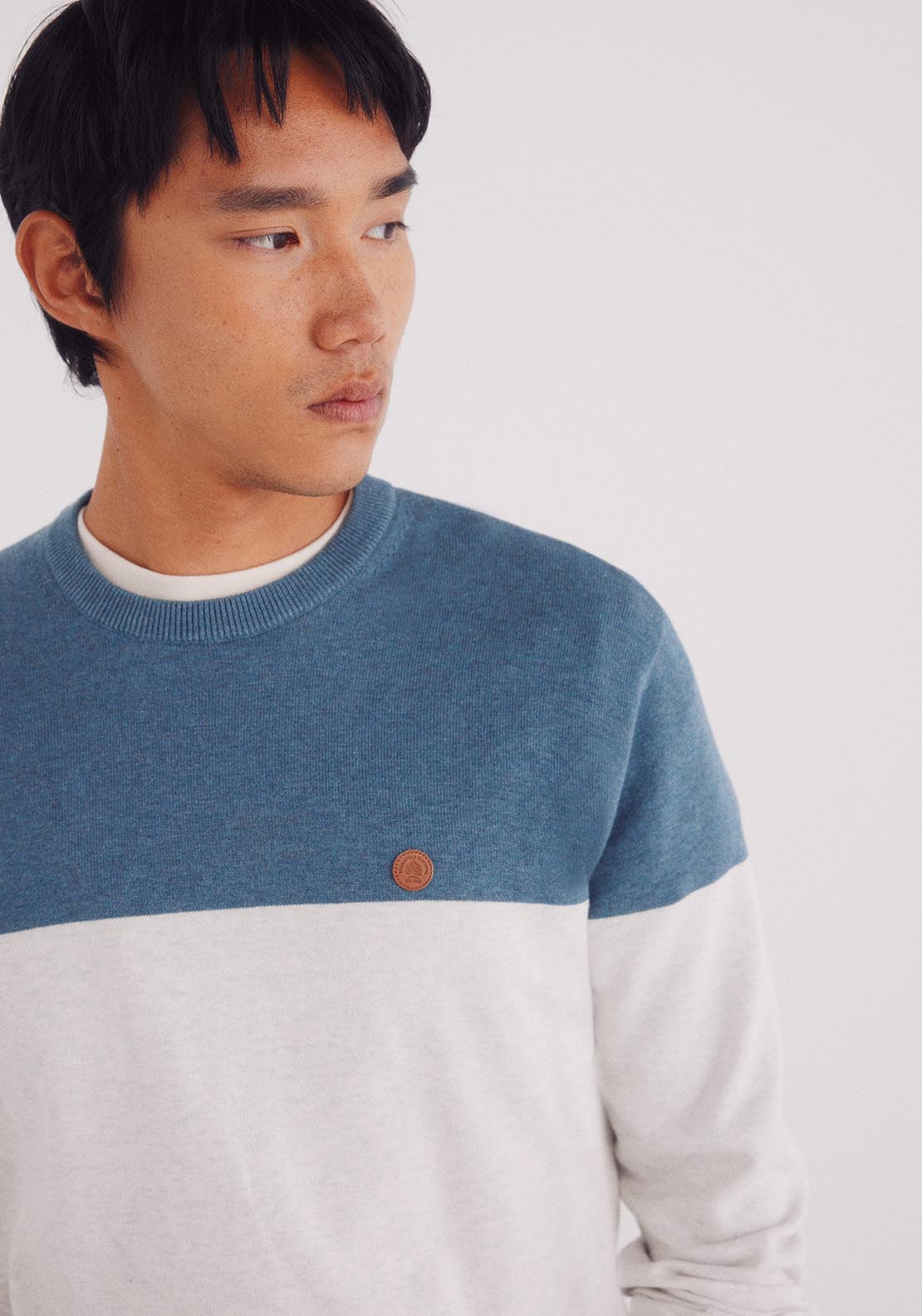 Crew Neck Jumper - Grey / Silver