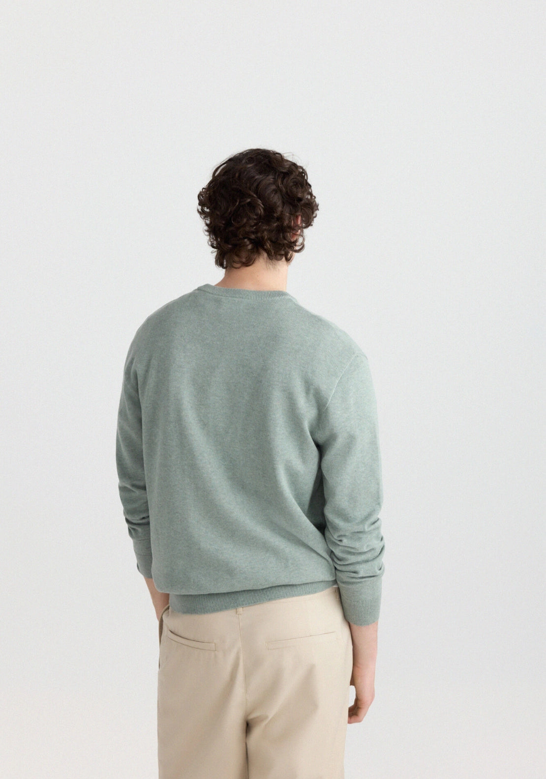 Crew Neck Basic Knit - Green