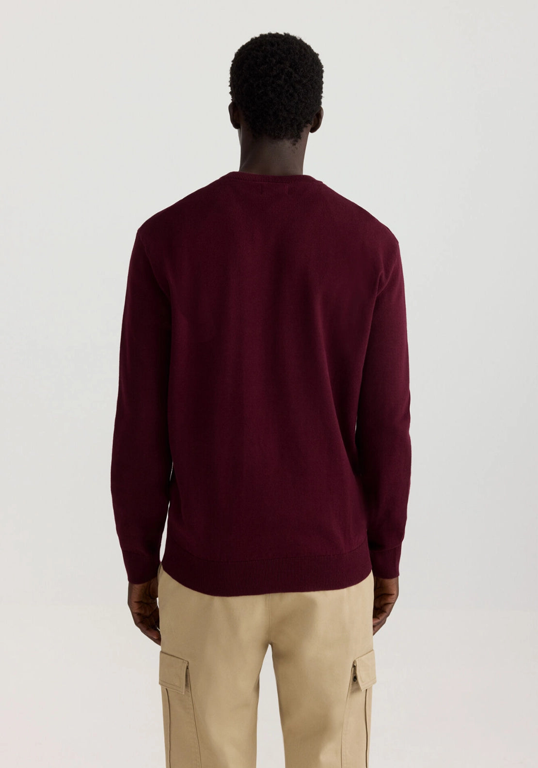 Classic Crew Neck Basic Knit - Red