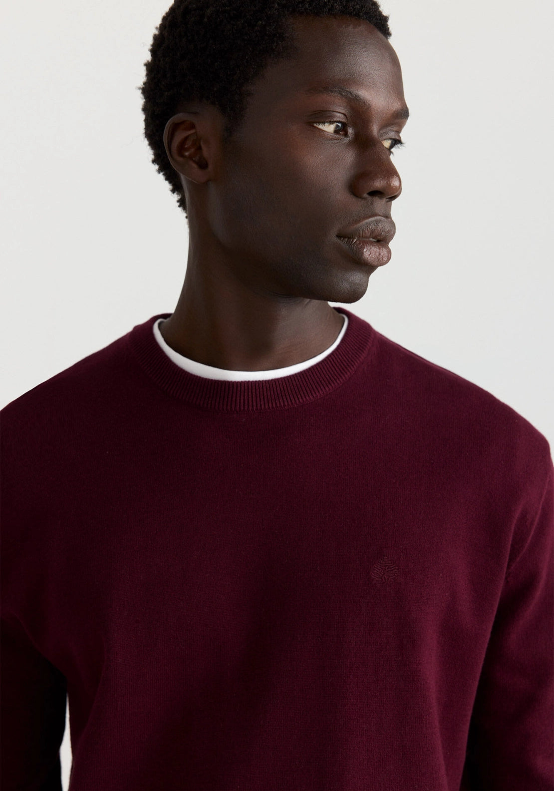 Classic Crew Neck Basic Knit - Red