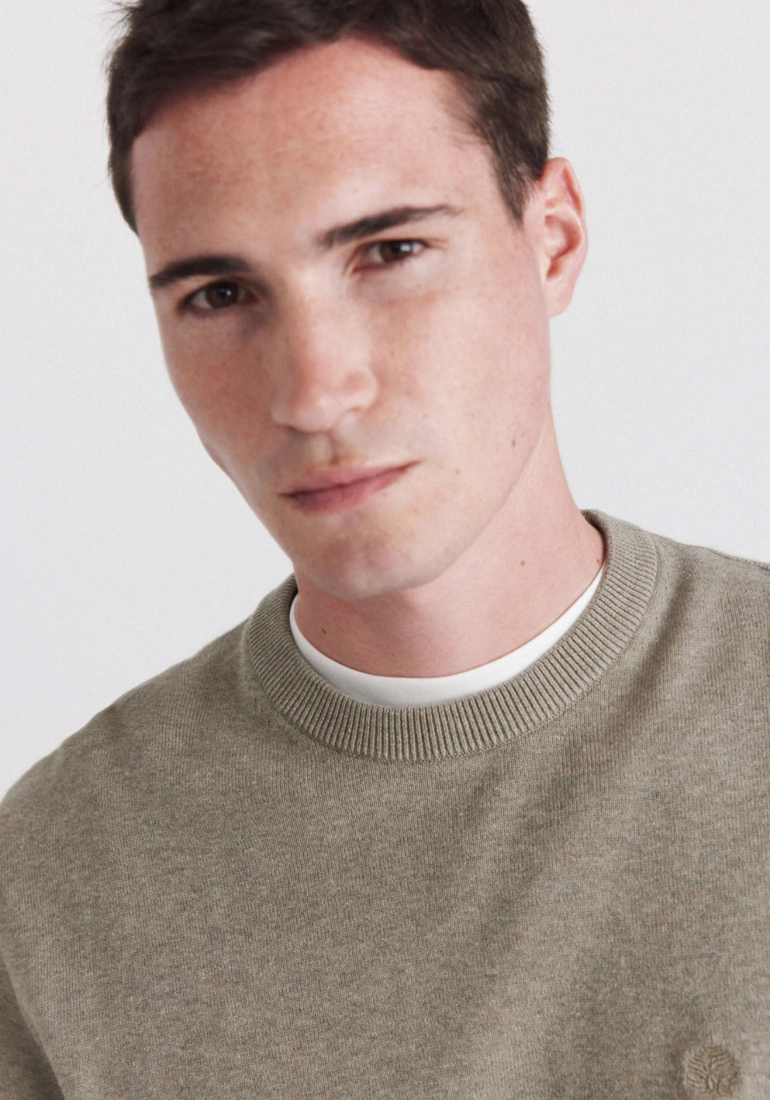Crew Neck Basic Knit - Green