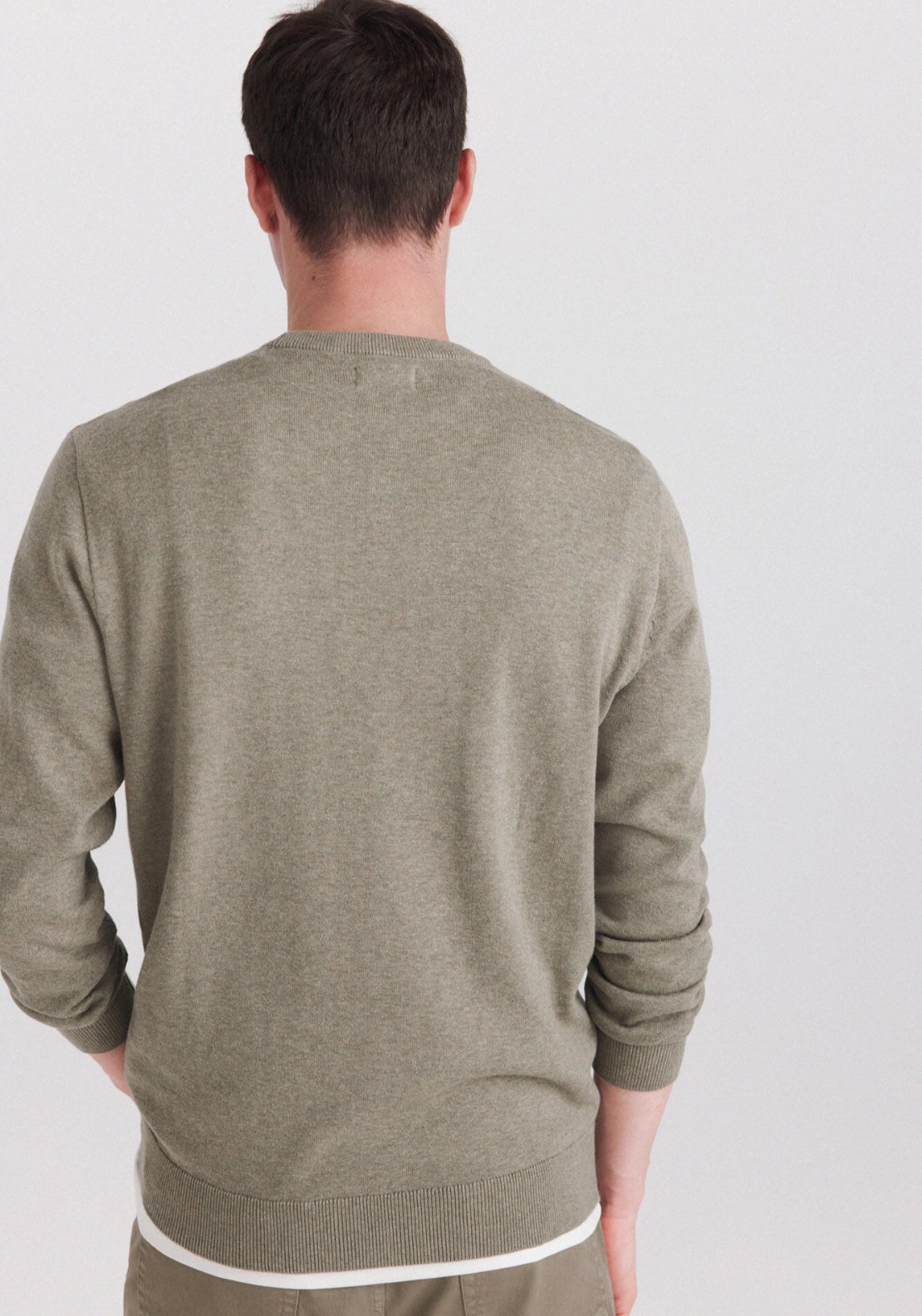 Crew Neck Basic Knit - Green