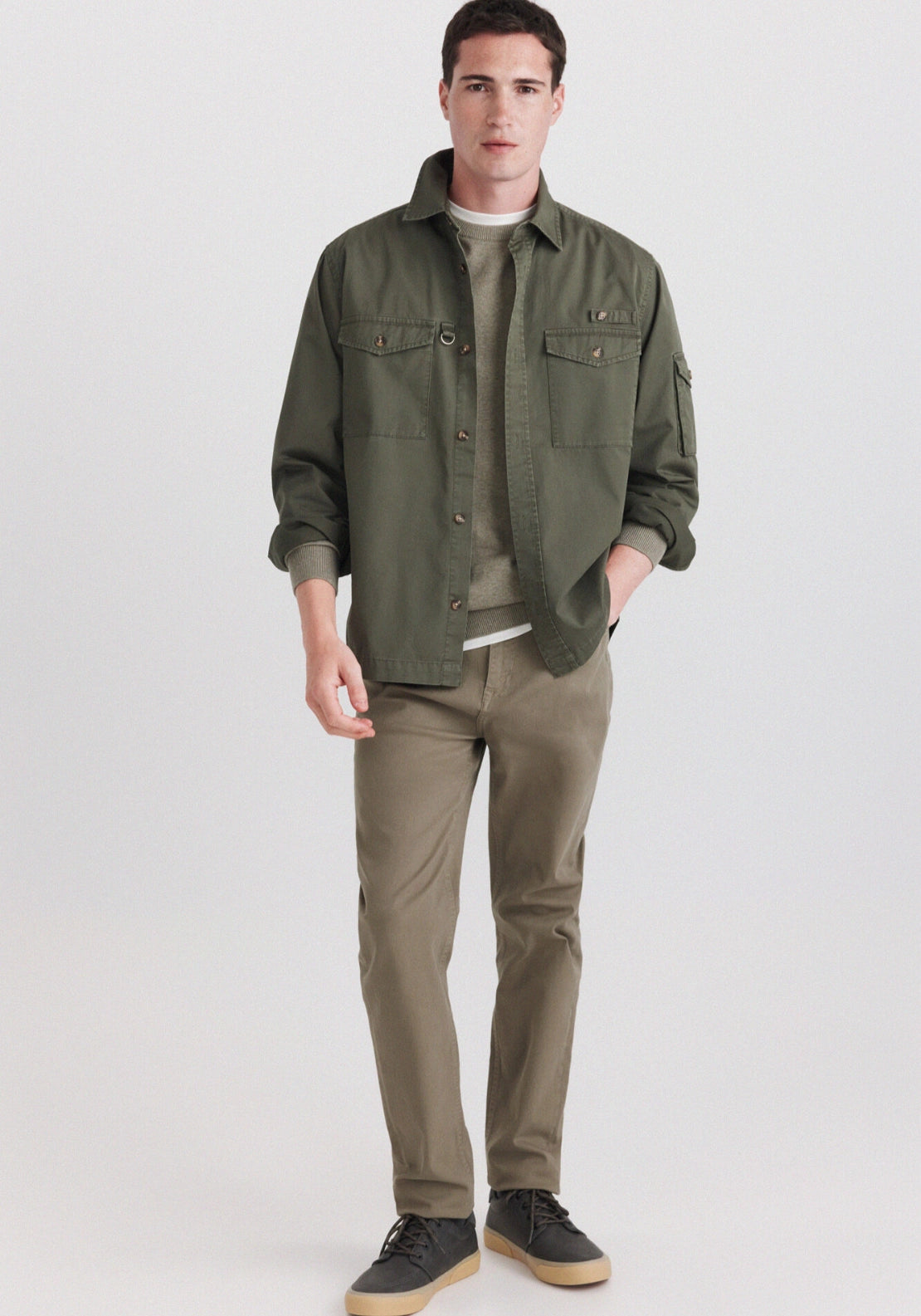 Crew Neck Basic Knit - Green