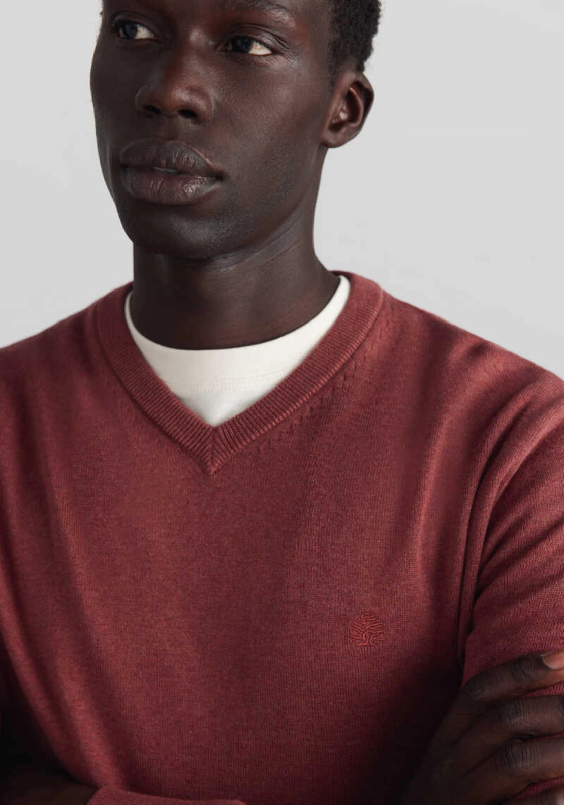 V Neck Basic Knit - Pink