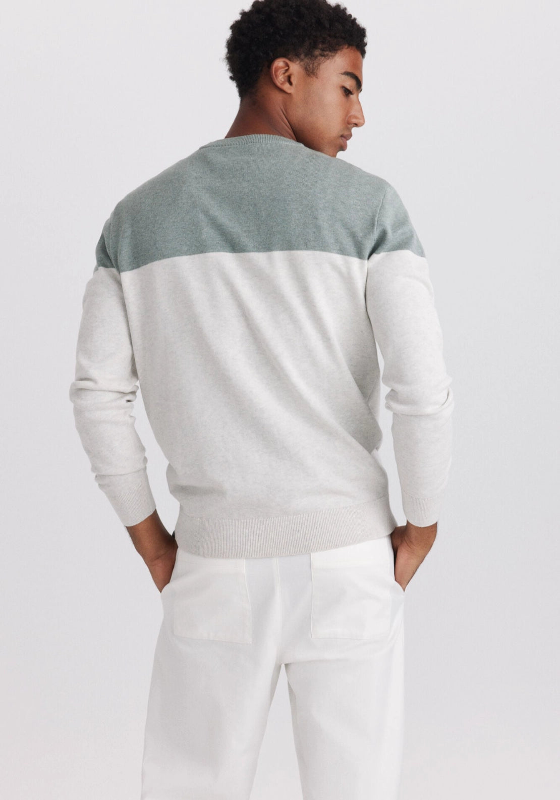 Crew Color Block Knit - Green
