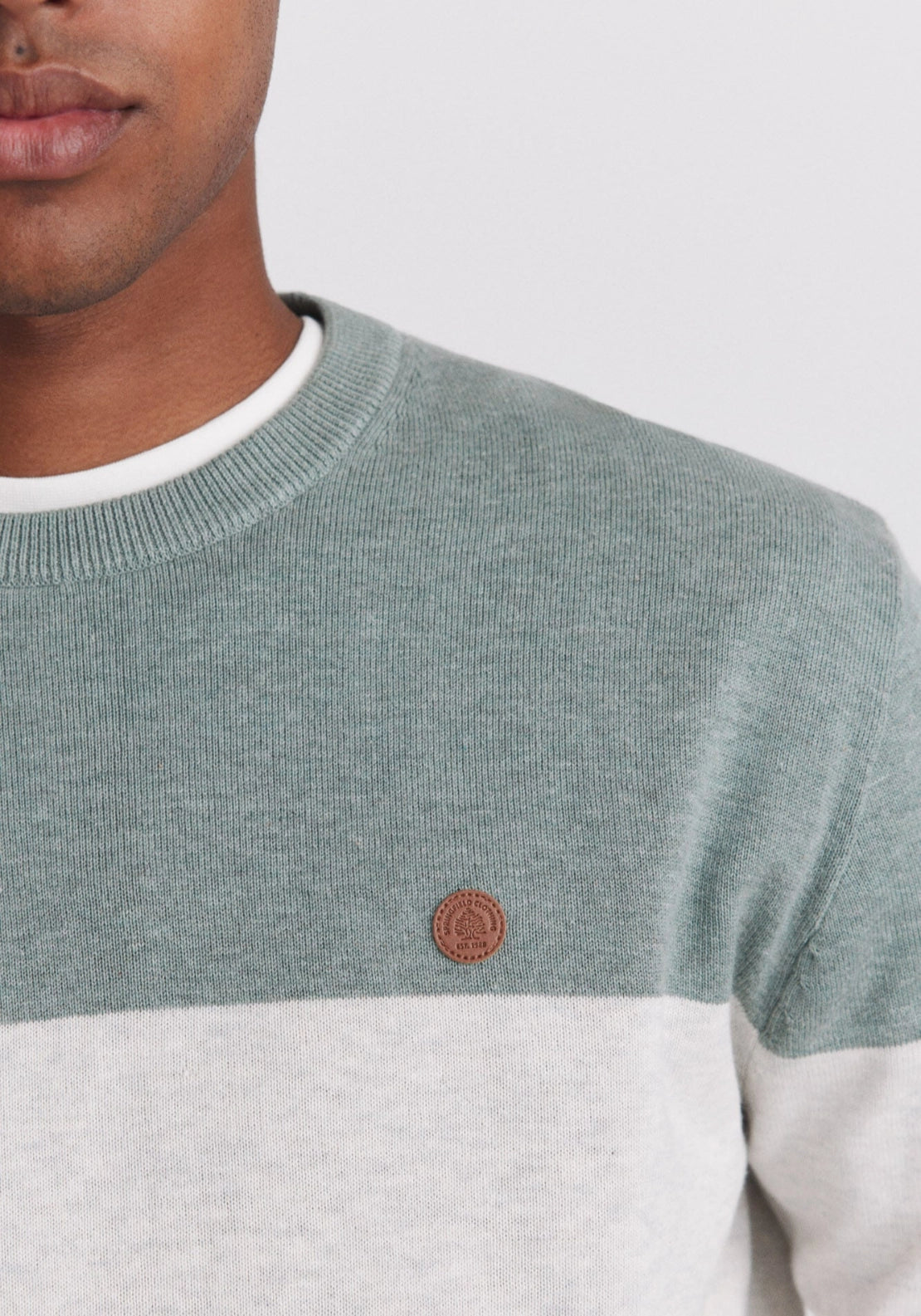 Crew Color Block Knit - Green