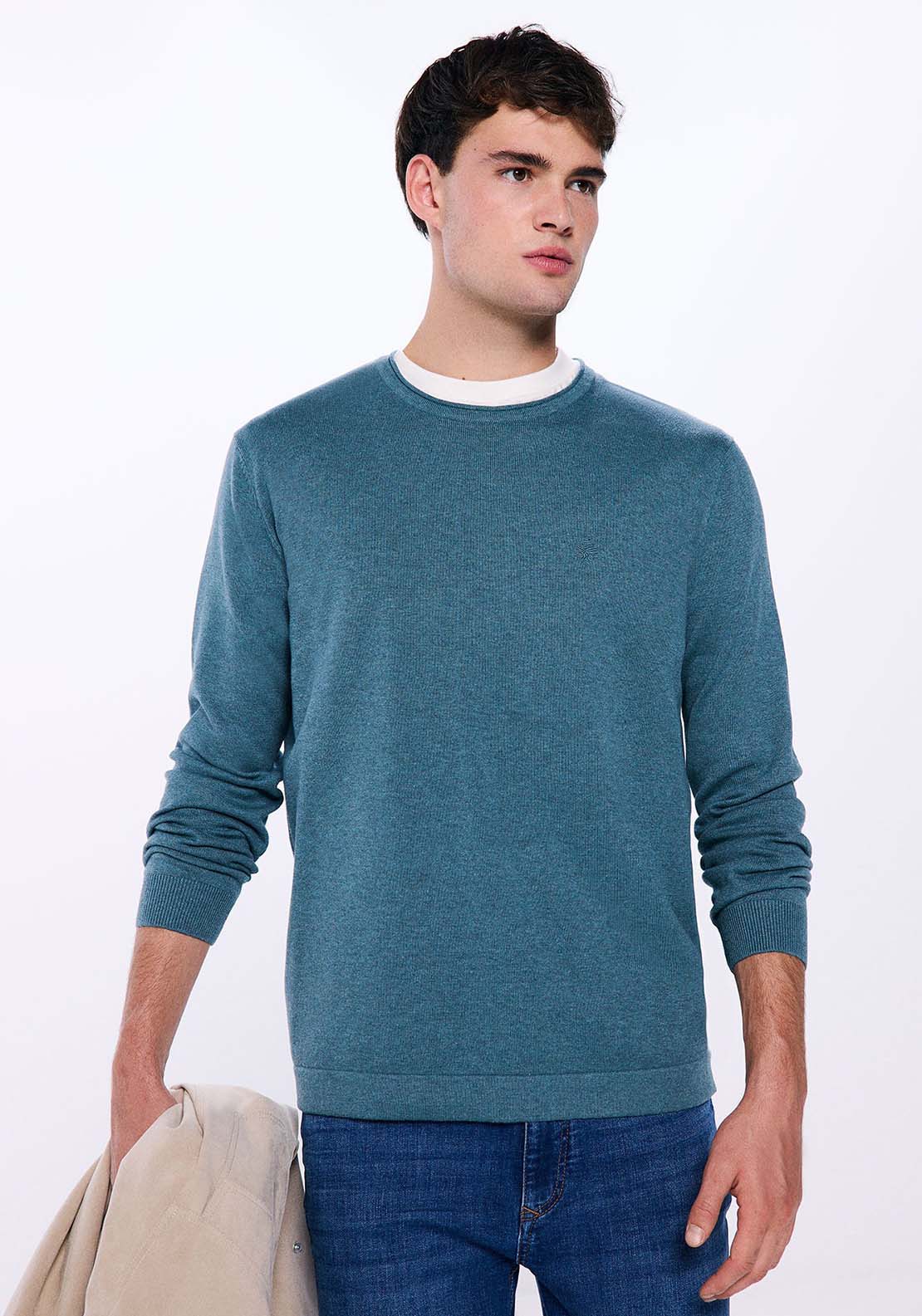 Springfield Essential jumper - Blue 1 Shaws Department Stores