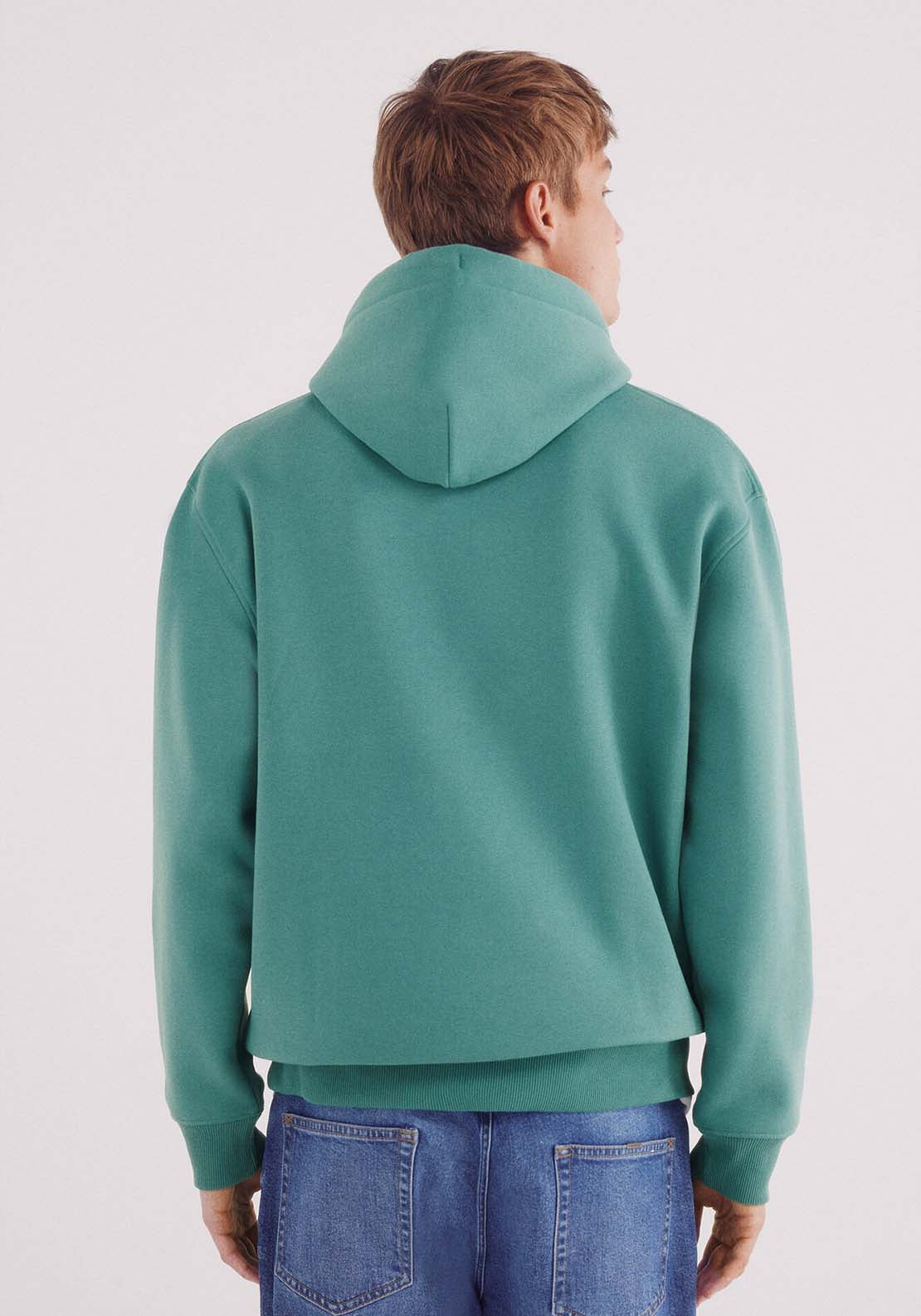 Fighter Cut Hood Sweatshirt - Green