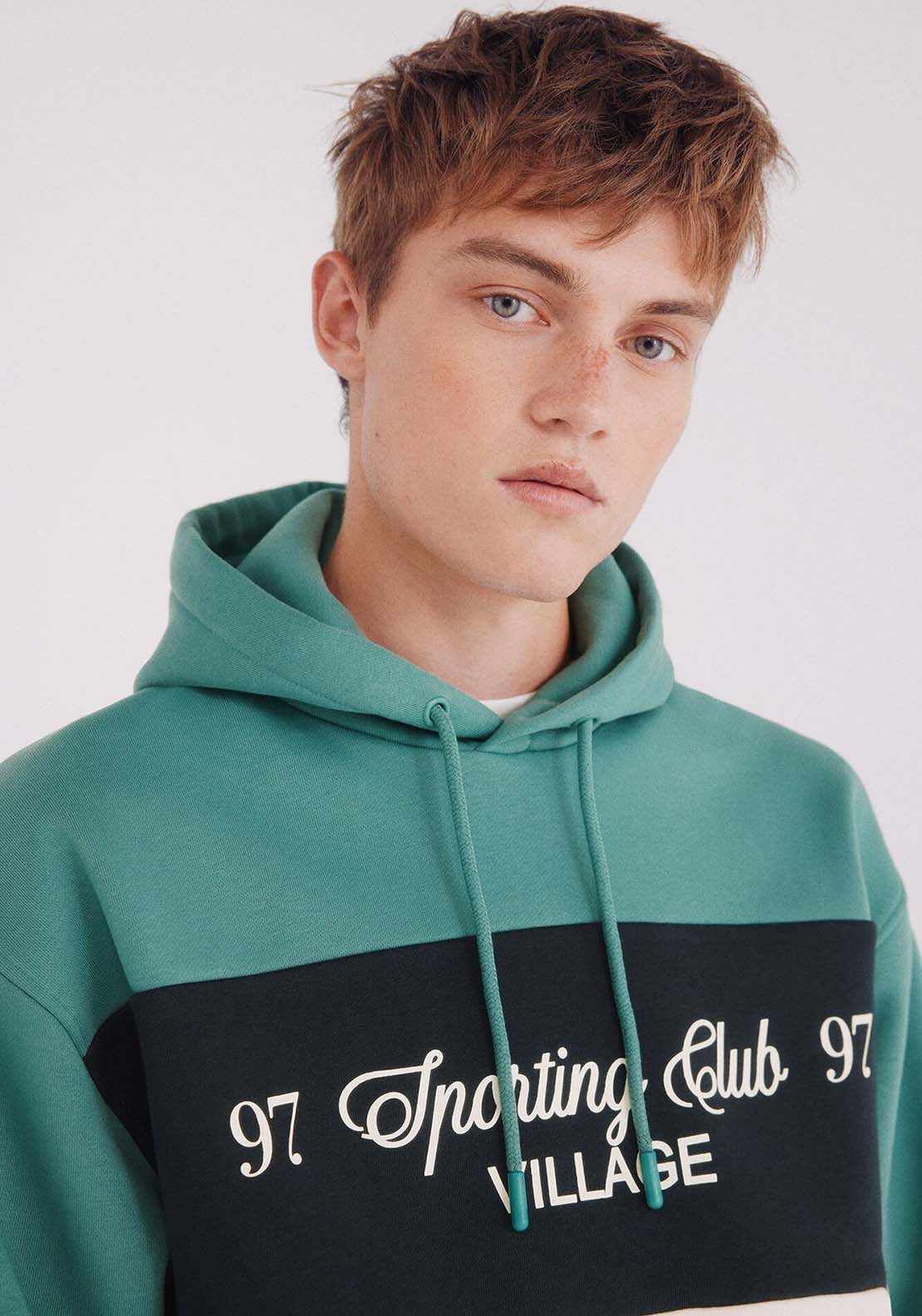 Fighter Cut Hood Sweatshirt - Green