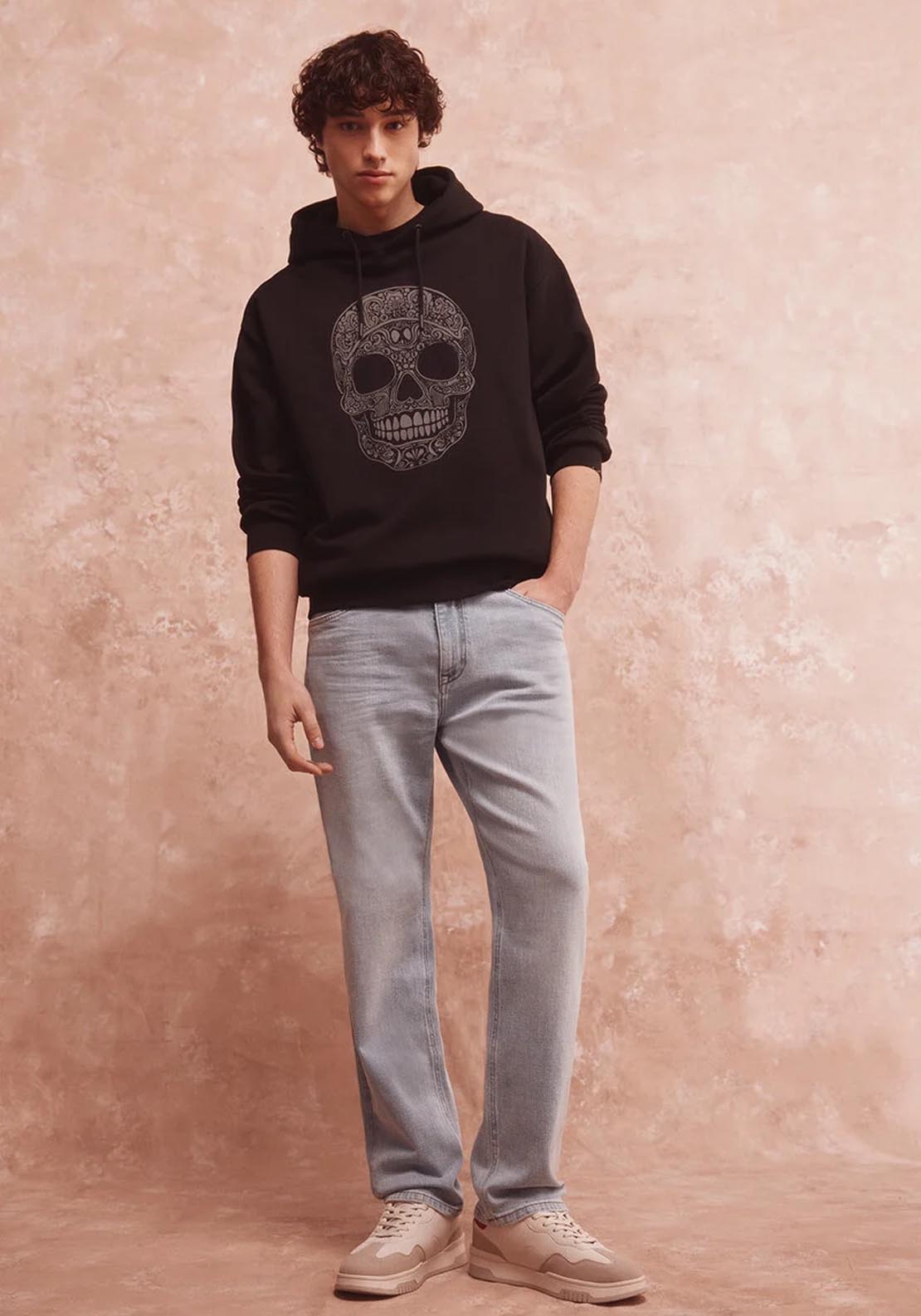 Springfield Skull Hooded Sweatshirt - Black 5 Shaws Department Stores