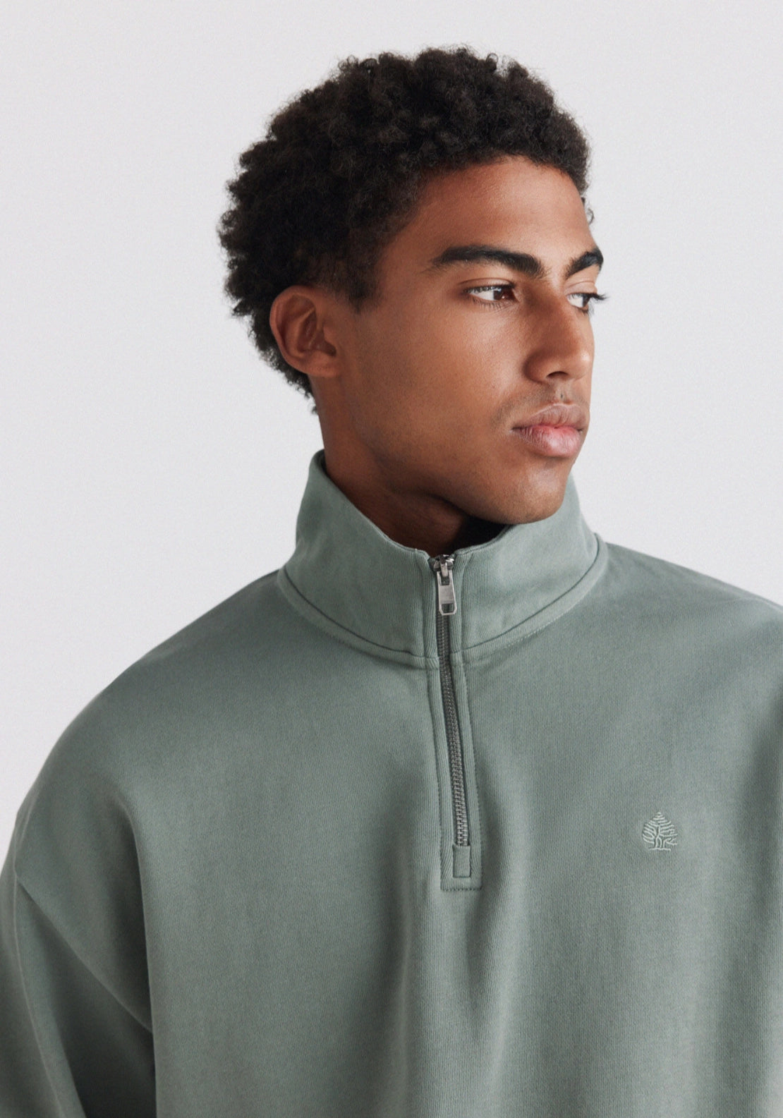 1/4 Zip Sweatshirt - Green