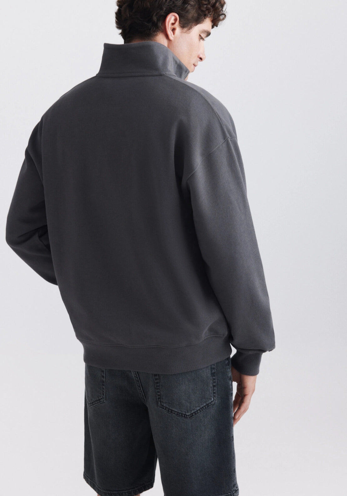 1/4 Zip Sweatshirt - Grey