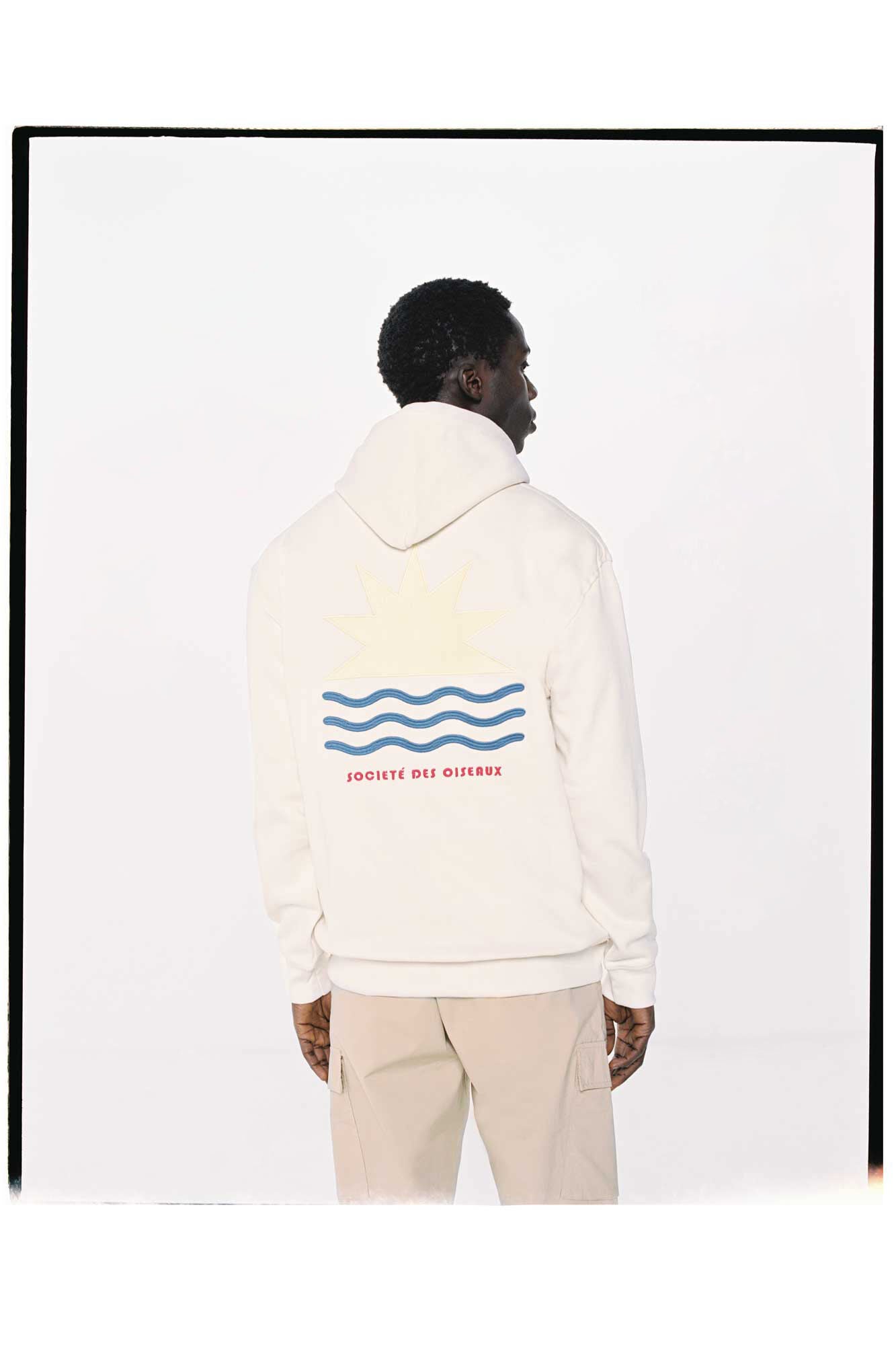 Springfield Wave Back Hoodie - White 2 Shaws Department Stores