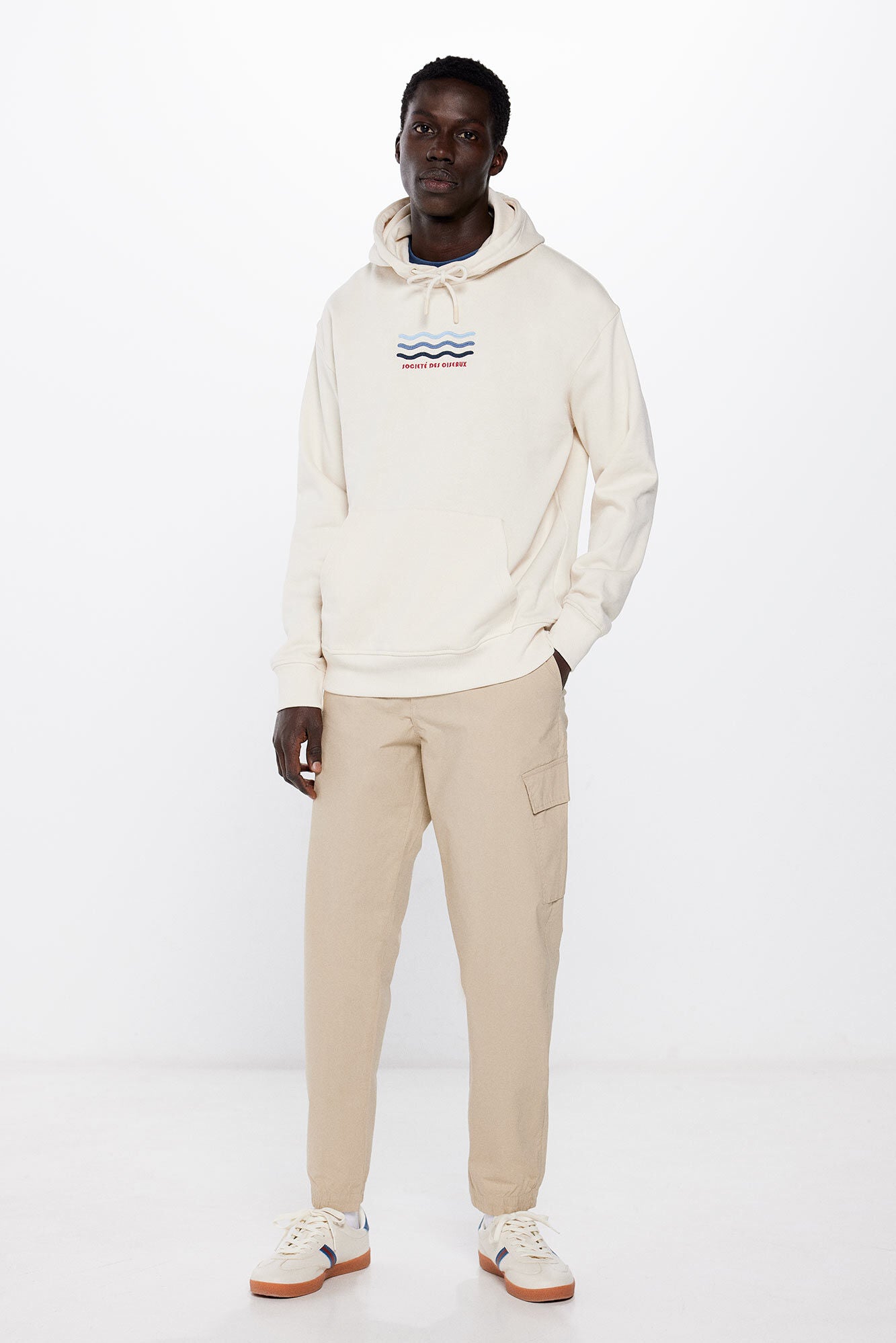 Springfield Wave Back Hoodie - White 1 Shaws Department Stores