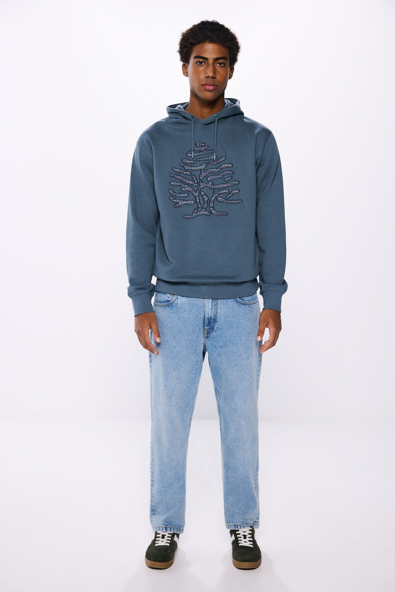 Springfield Tree Hood Sweatshirt - Blue 2 Shaws Department Stores