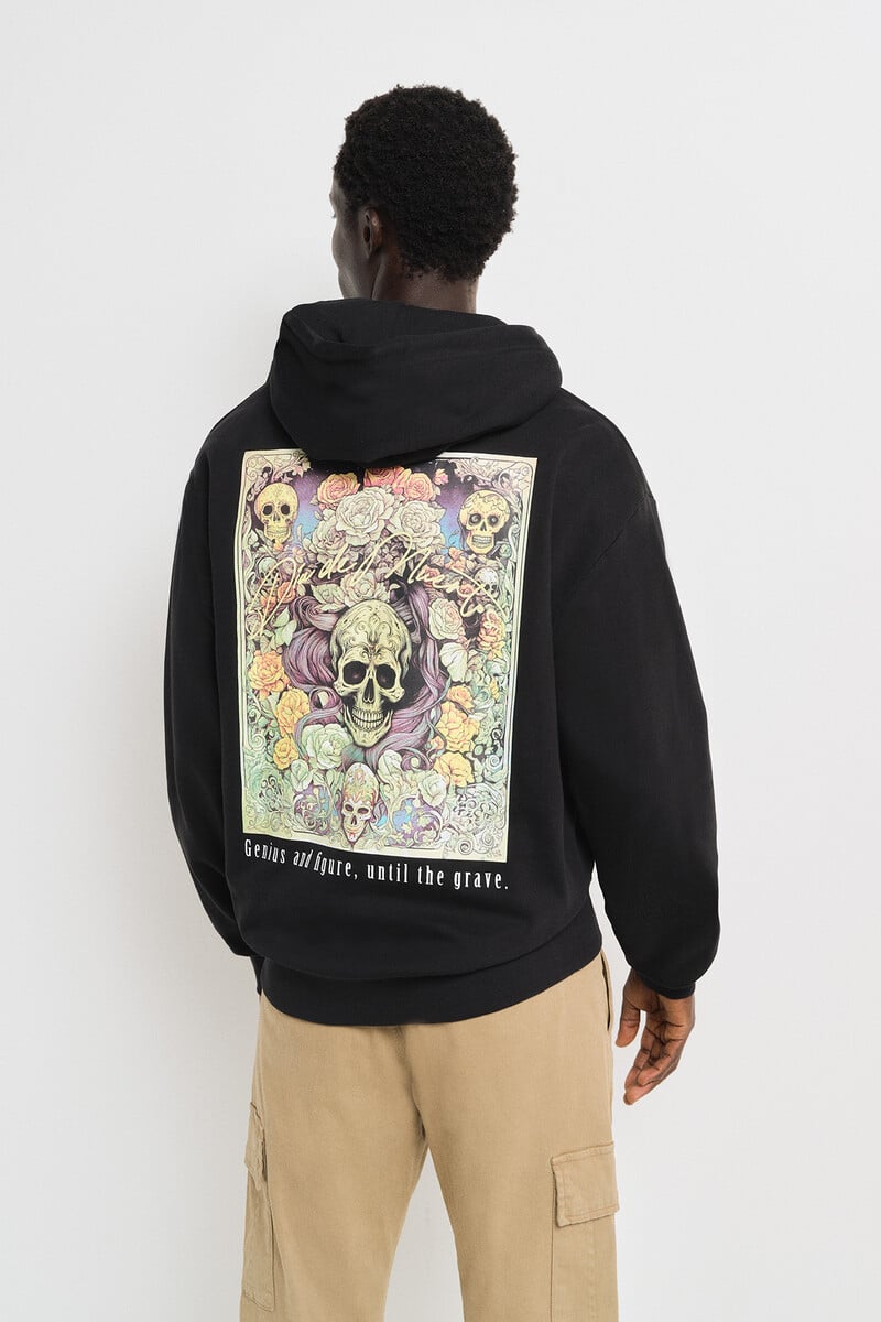 Springfield Skull Hooded Sweatshirt - Black 2 Shaws Department Stores