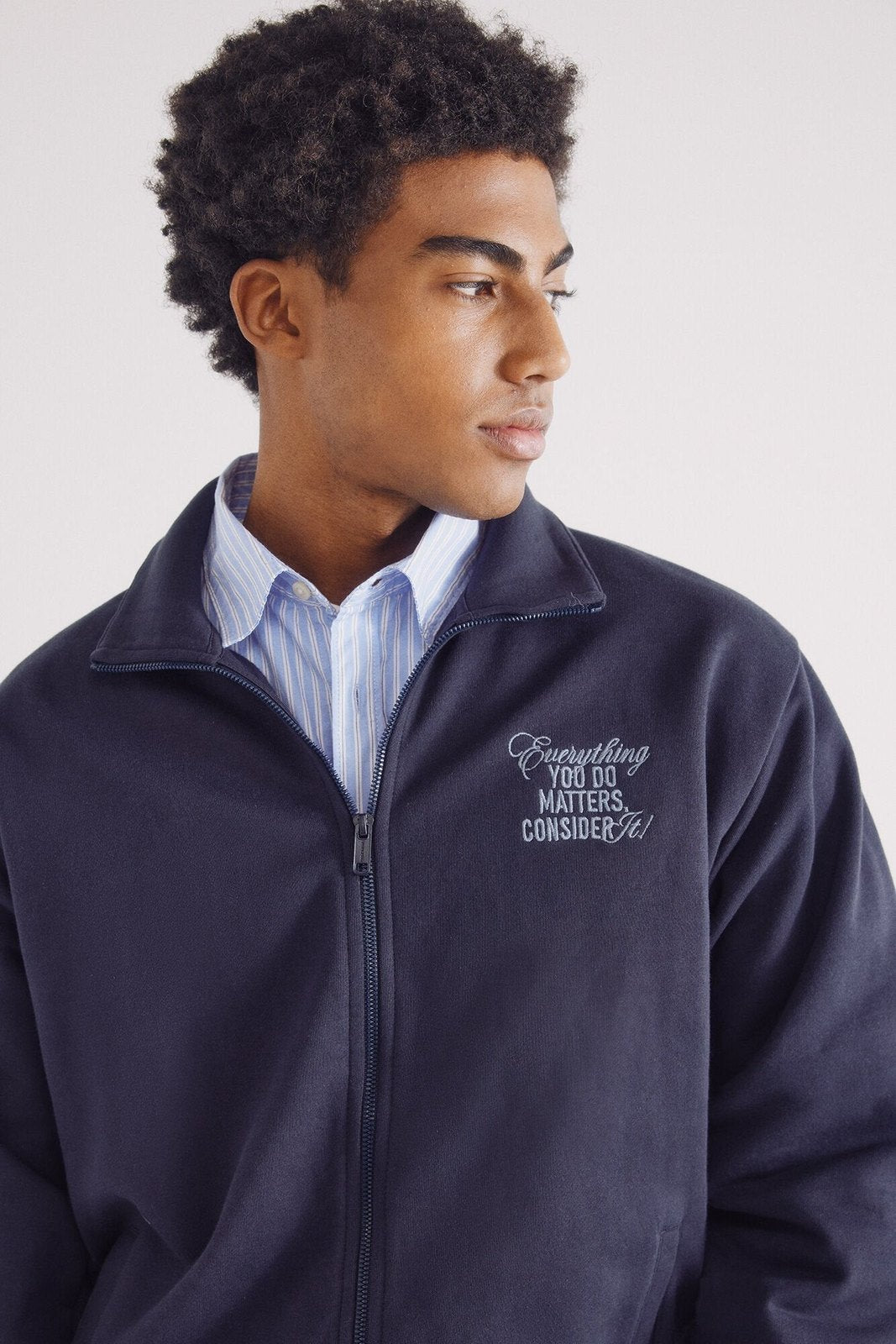 Springfield Open trucker sweatshirt - Blue 4 Shaws Department Stores