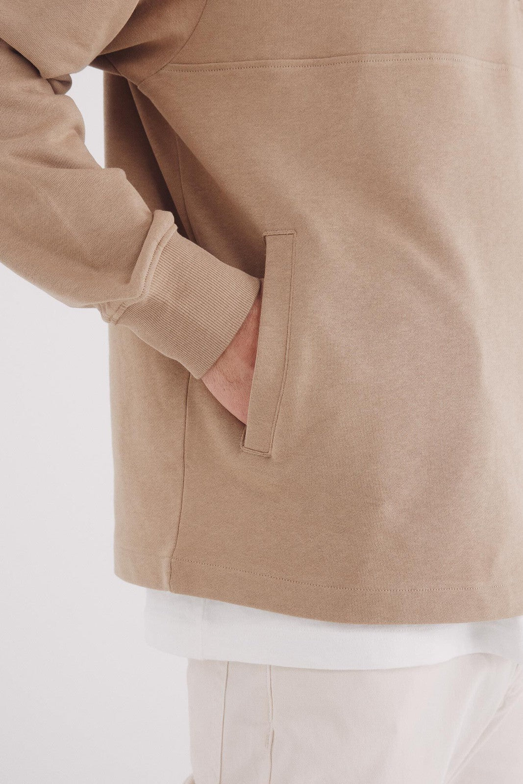 Springfield Trucker cut sweatshirt - Beige 4 Shaws Department Stores