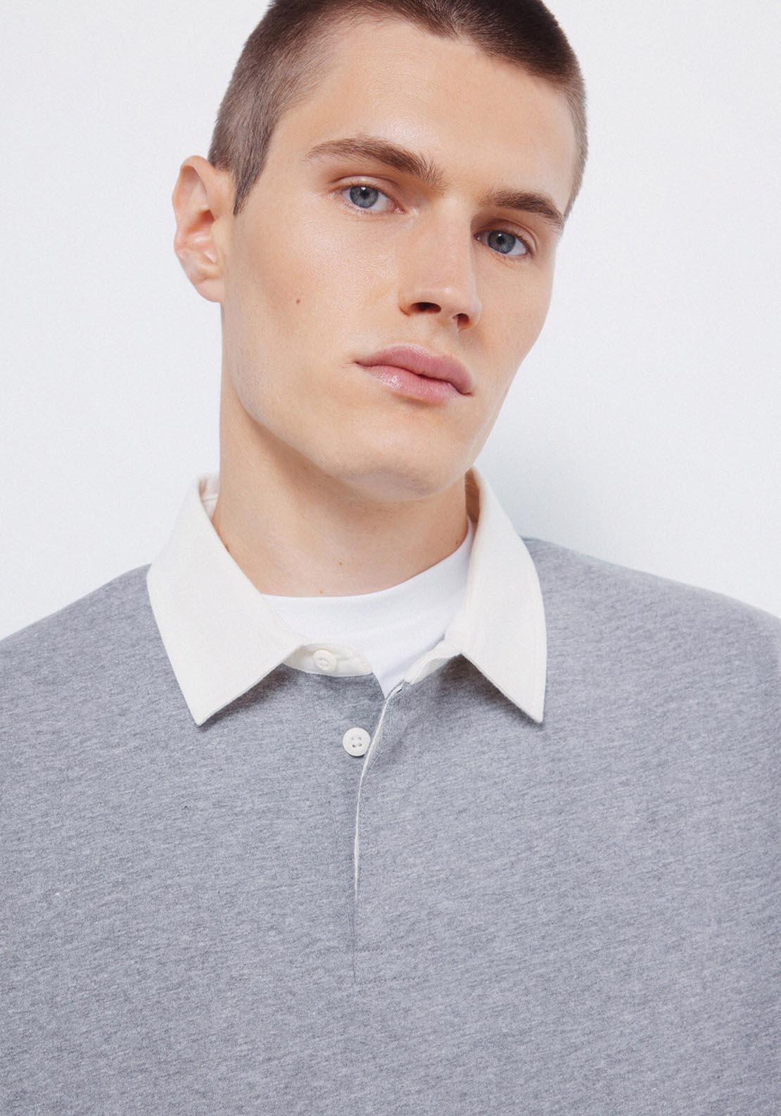 Plain Melange Rugby - Grey