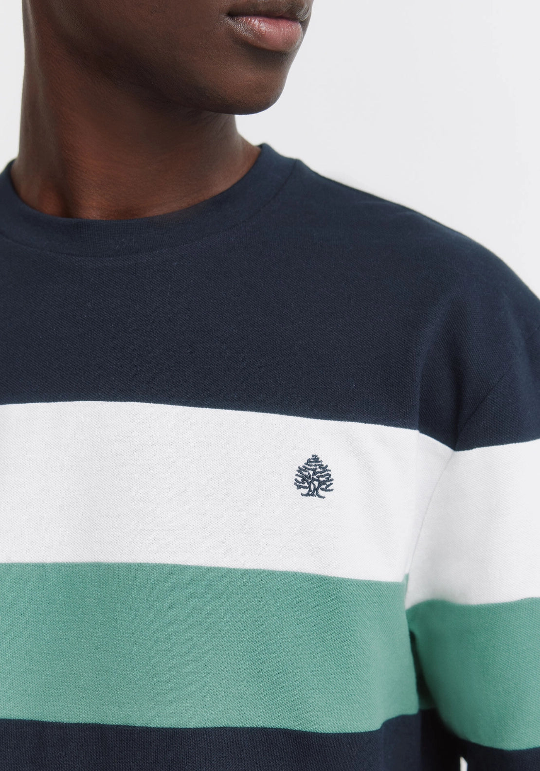 100% Cotton Long Sleeve Pique T-Shirt - Blue