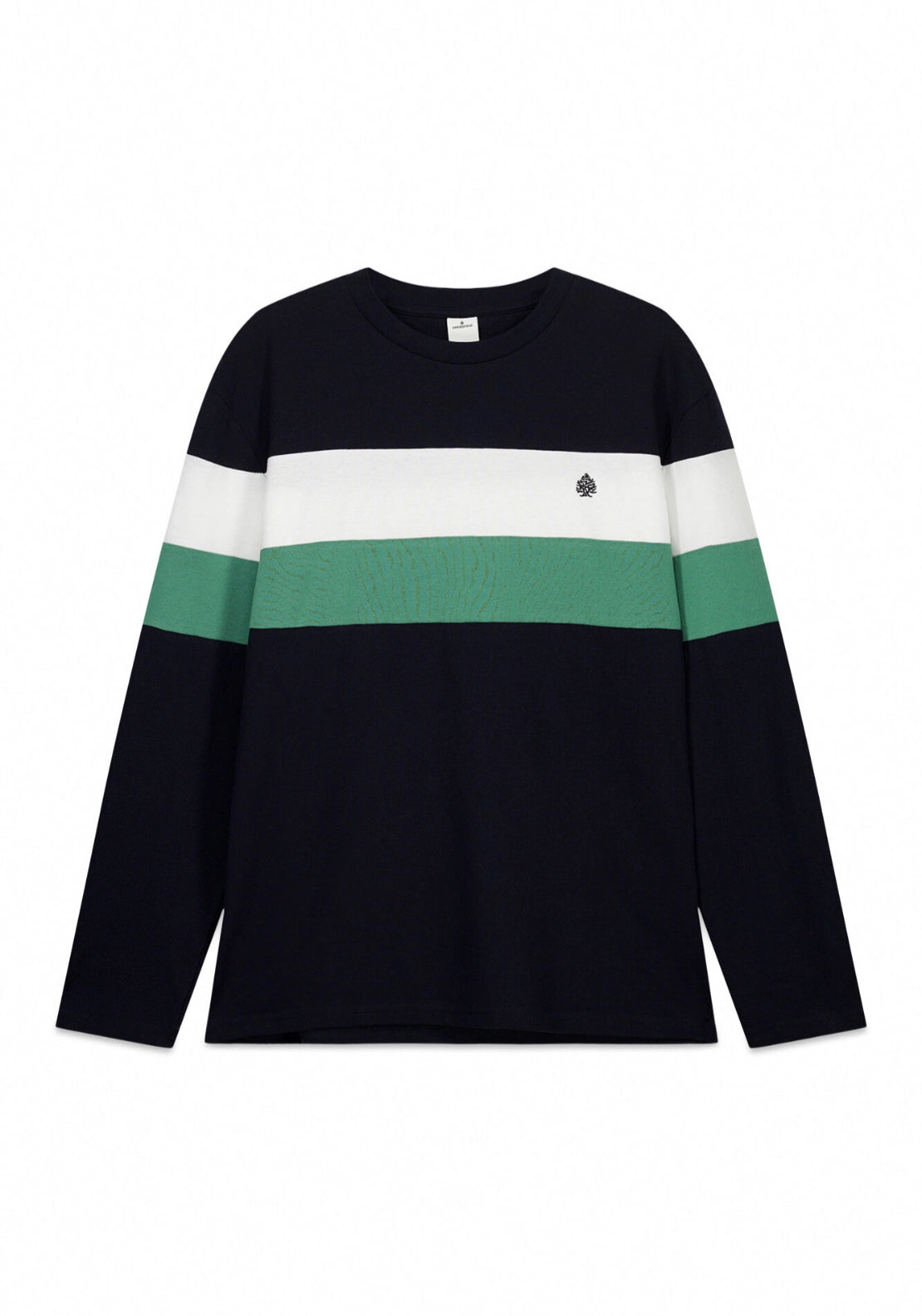 100% Cotton Long Sleeve Pique T-Shirt - Blue