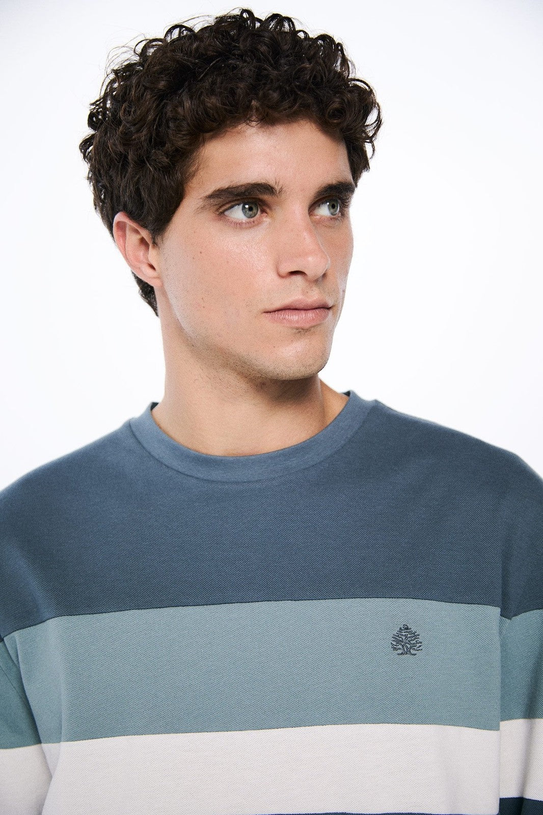 Springfield Cut long sleeve t-shirt - Blue 1 Shaws Department Stores