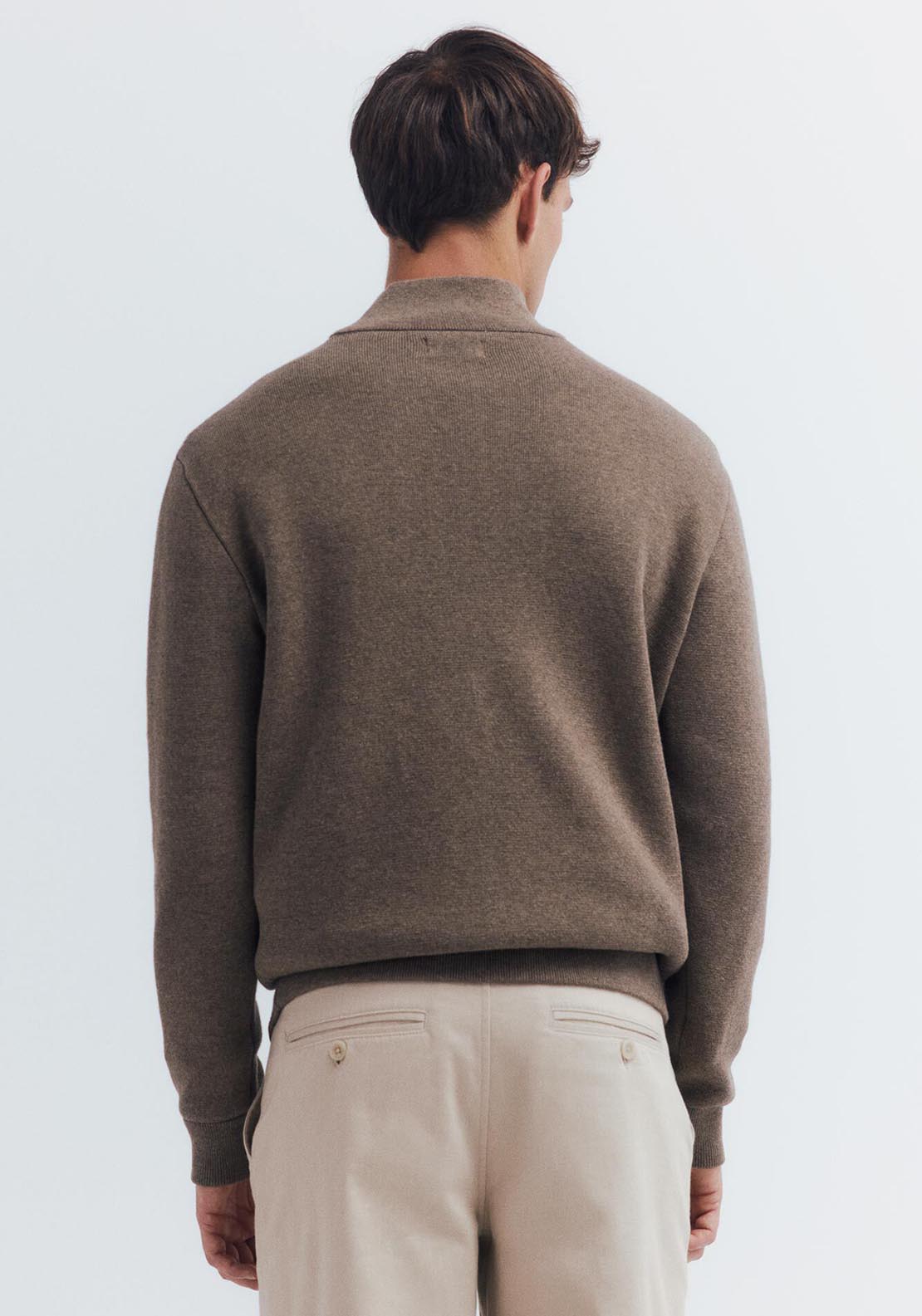 Springfield Milano Zip Fastening Caridgan - Brown 2 Shaws Department Stores