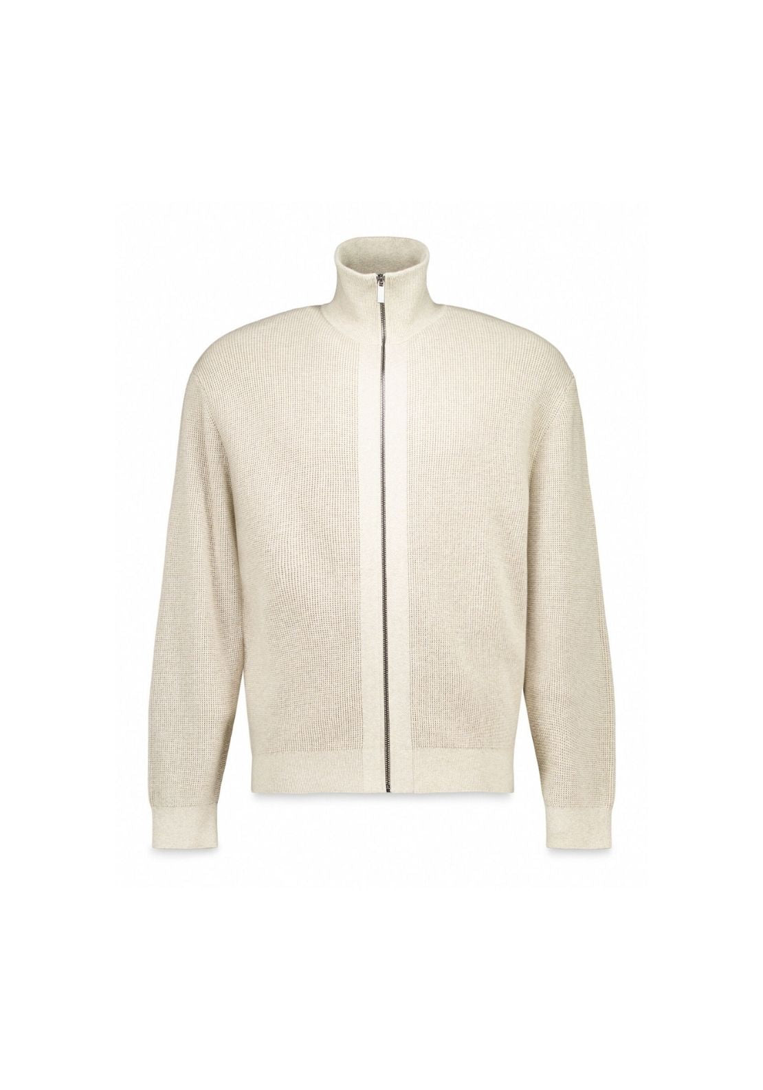 Zip Fastening Cardigan - Beige